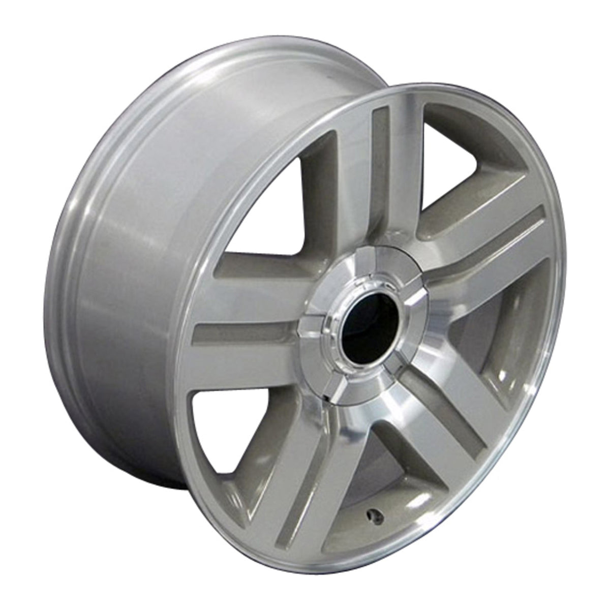OE Wheels CV84 20 x 8.5 Inch Silver Machined Face Wheel Rim for Chevy Silverado