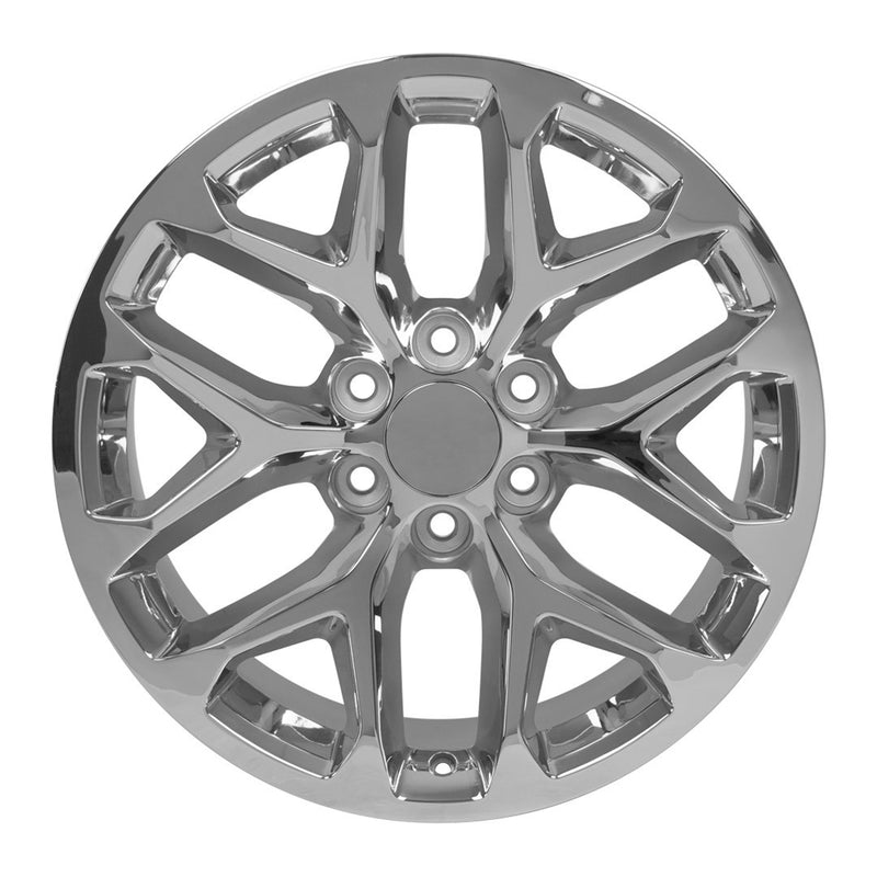 OE Wheels CV98B 20x9" Chrome Snowflake Wheel for 1999-2018 Chevy Silverado 1500