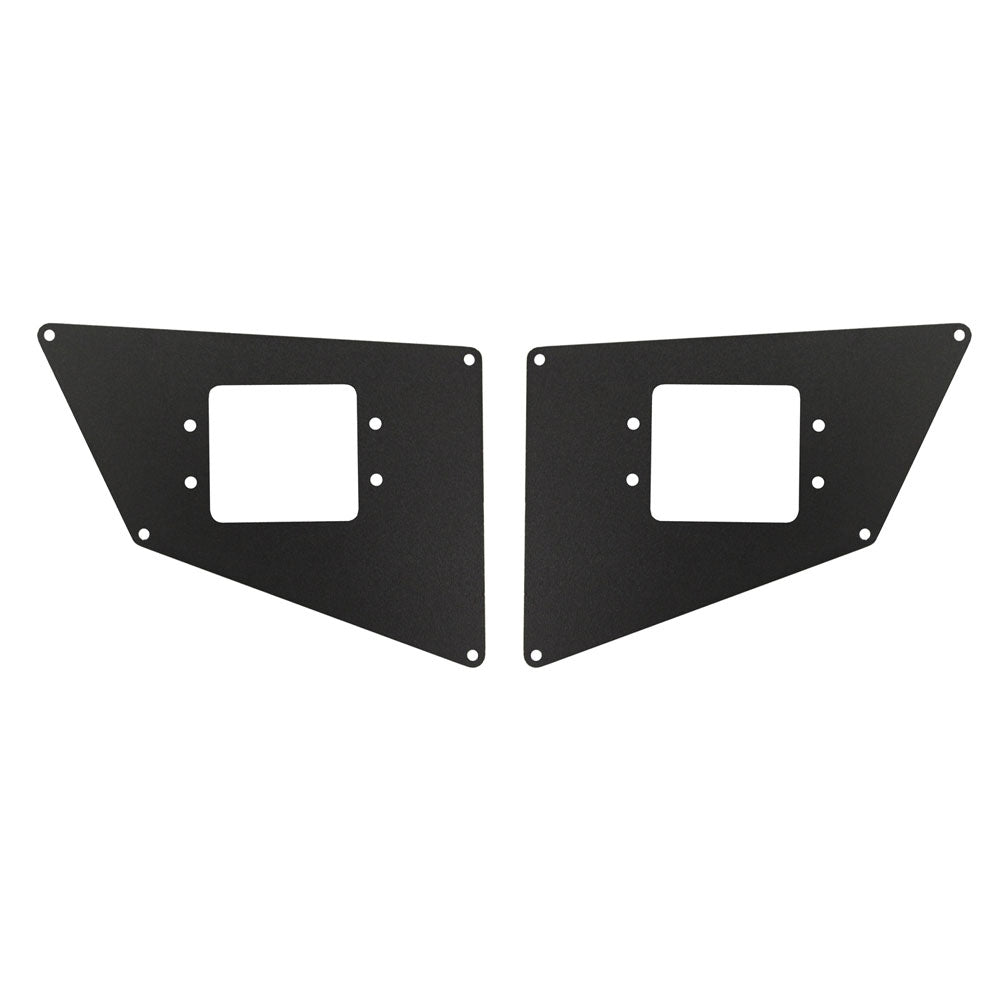 Go Rhino Textured Steel Rear Car Turn Signal Light Plates, Black (Open Box)
