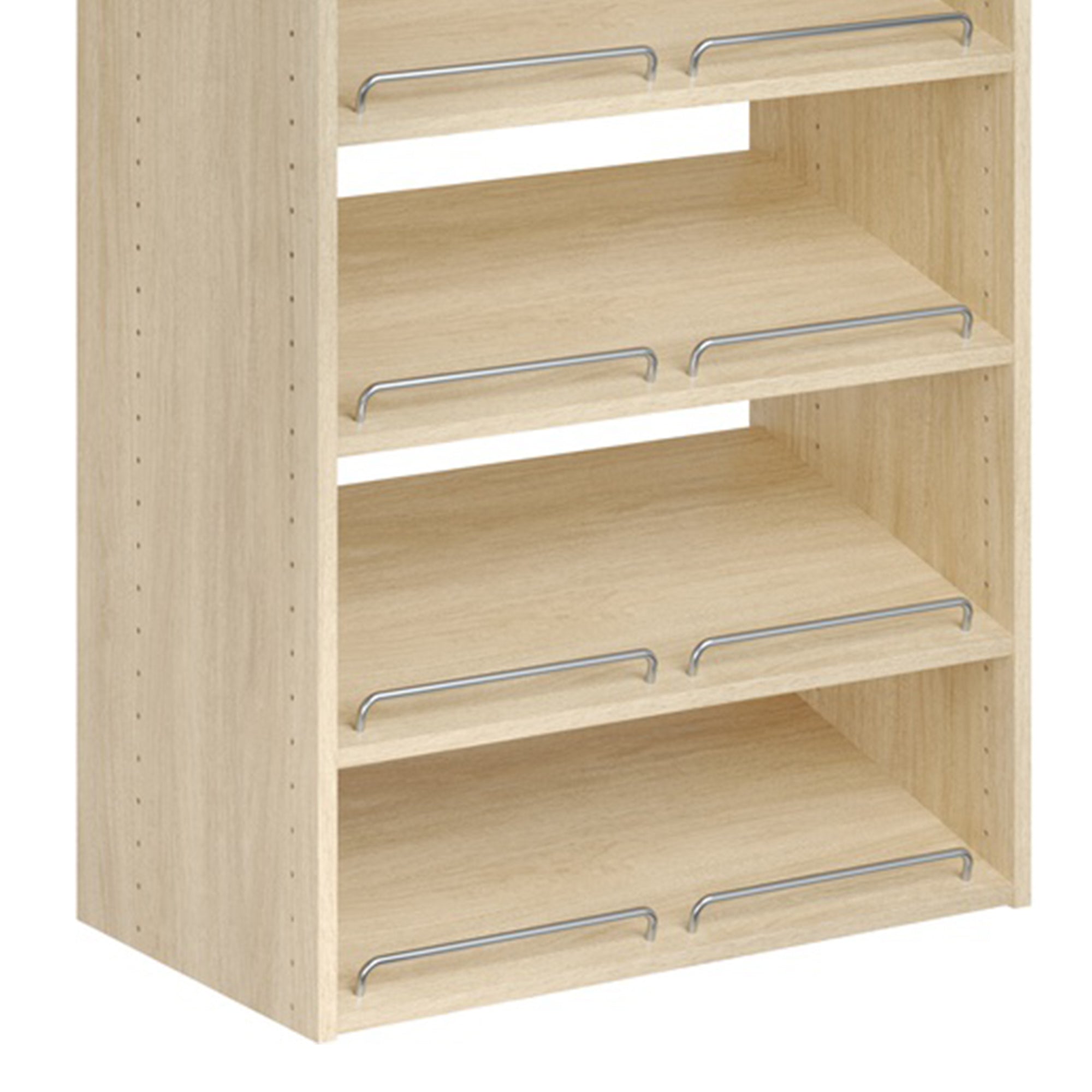 Easy Track Essential Shoe Tower Storage System and Organizer Kit, Honey Blonde