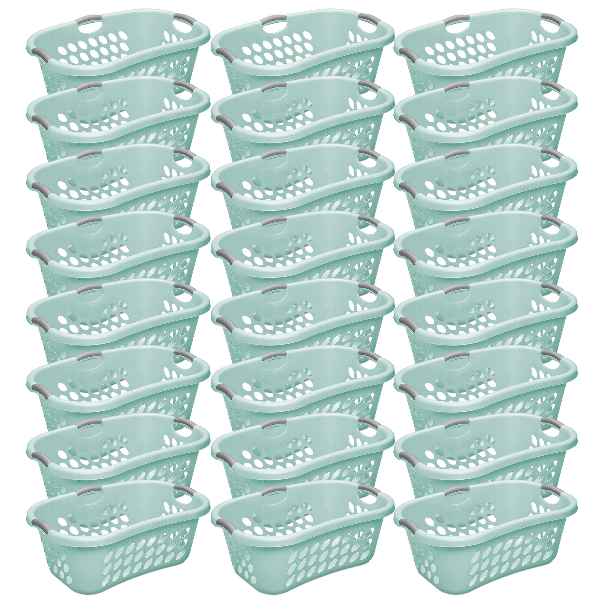 Sterilite Ultra HipHold 1.25 Bushel Plastic Stackable Laundry Basket (24 Pack)
