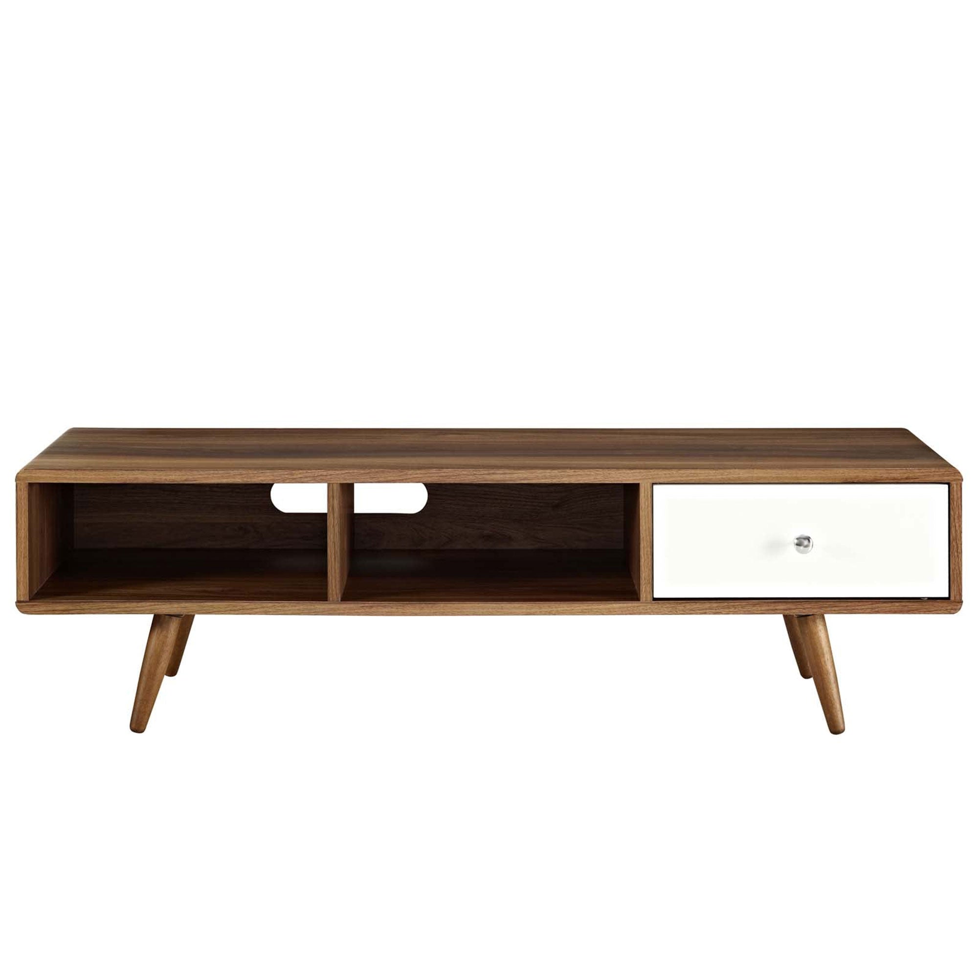 Modway Transmit Retro 55 Inch TV Stand with Open Storage Spaces (Open Box)