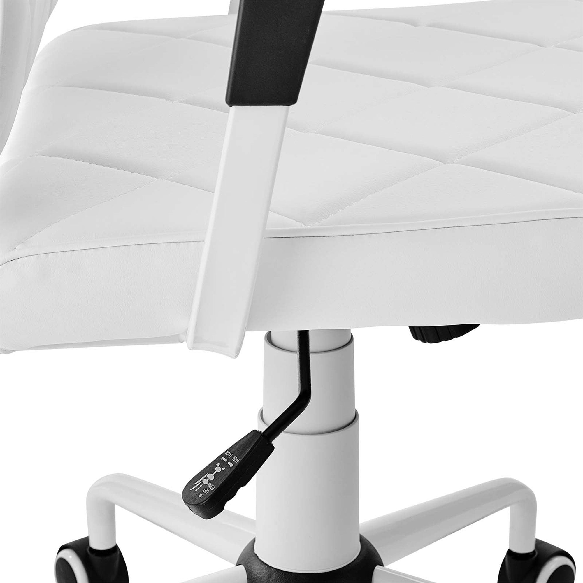 Modway Lattice Vinyl Office Chair, 18 to 21 Inches High, White (For Parts)