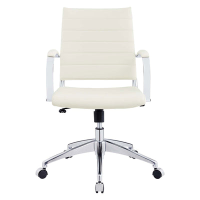 Modway Jive Mid Back Office Chair, Adjustable from 17.5 to 20 Inches High, White