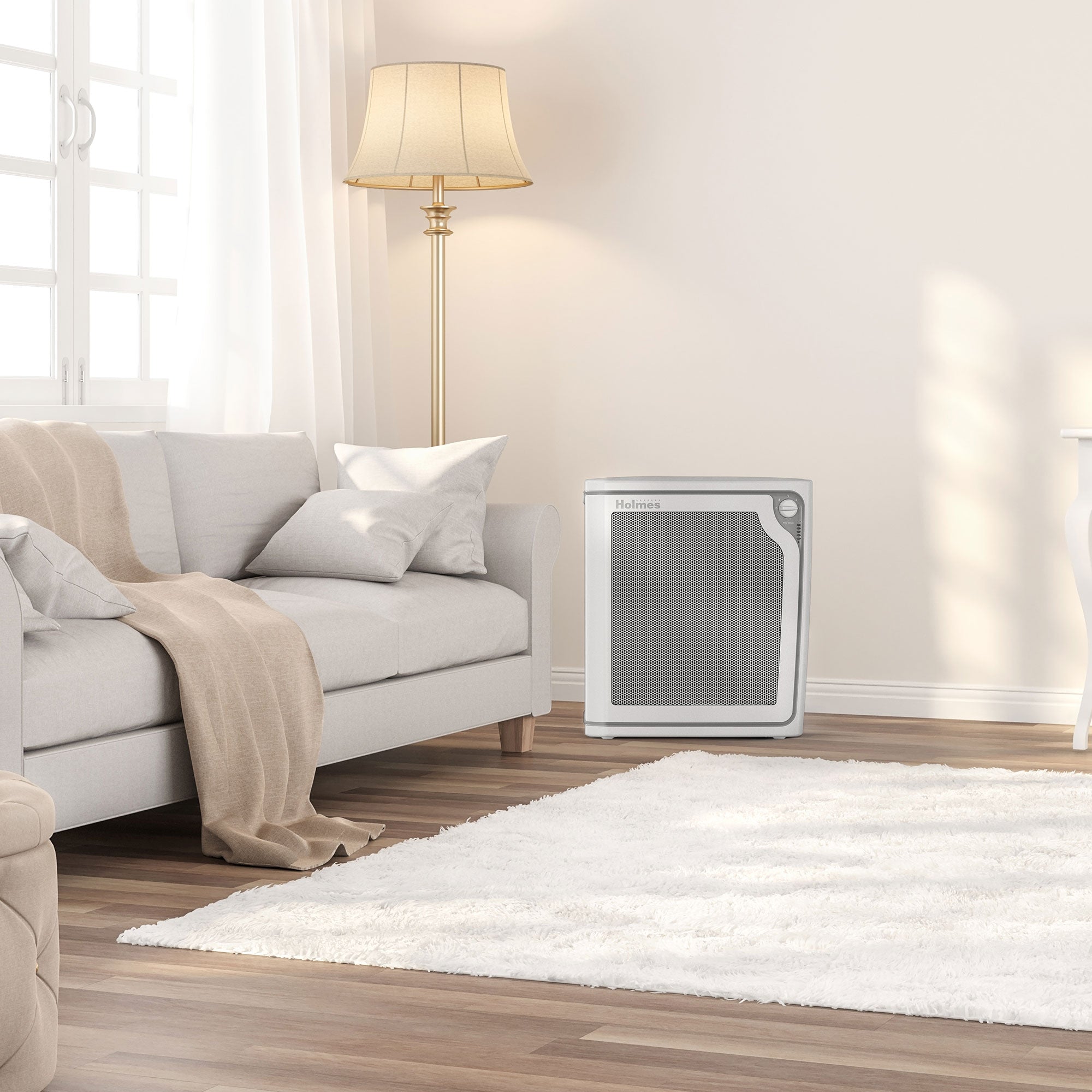 Holmes HAP8650B-NU-2 True HEPA Console Air Purifier with Quiet Operation, Black
