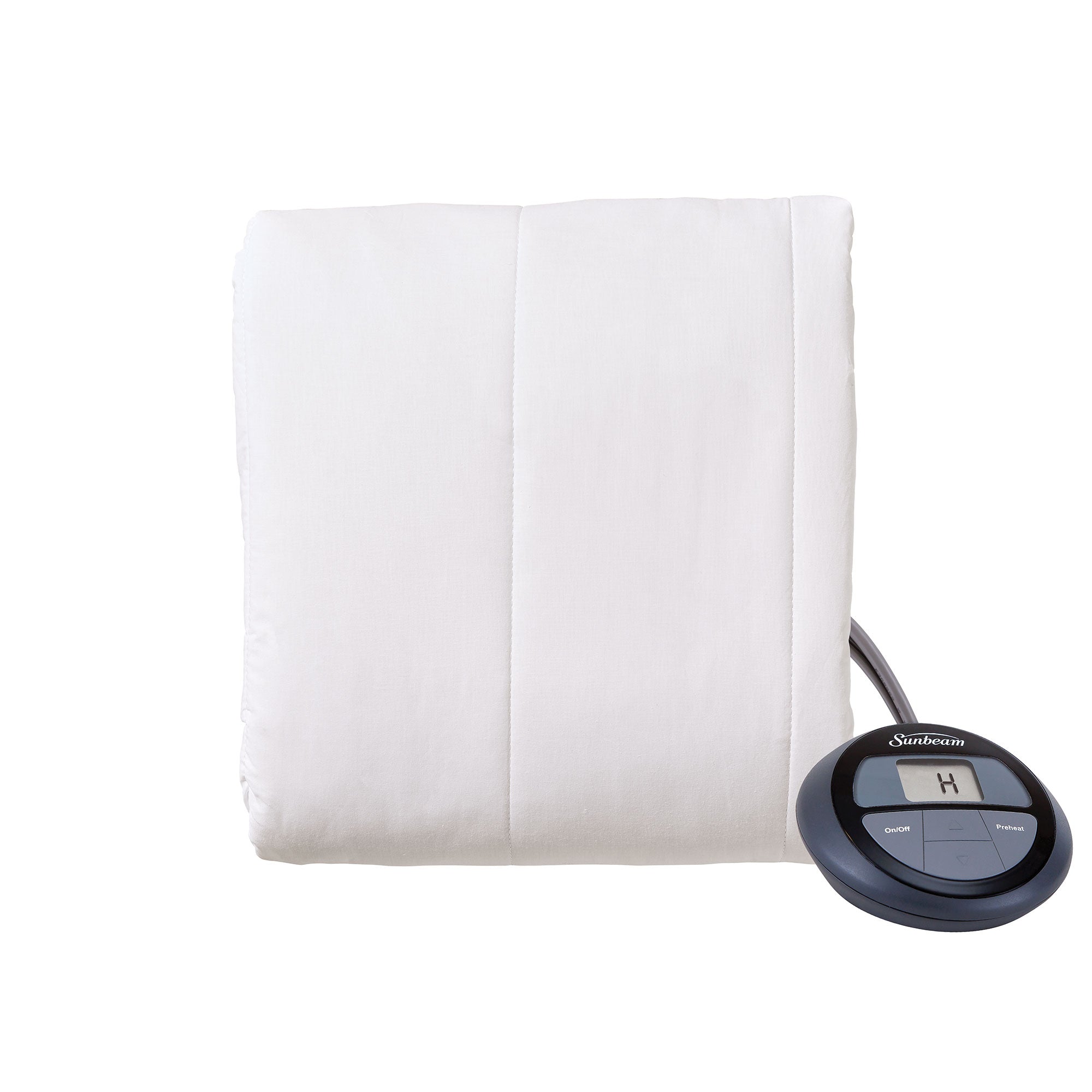 Sunbeam Vertical Quilt Heated Mattress Pad w/ Digital Display Controllers (Used) - VMInnovations