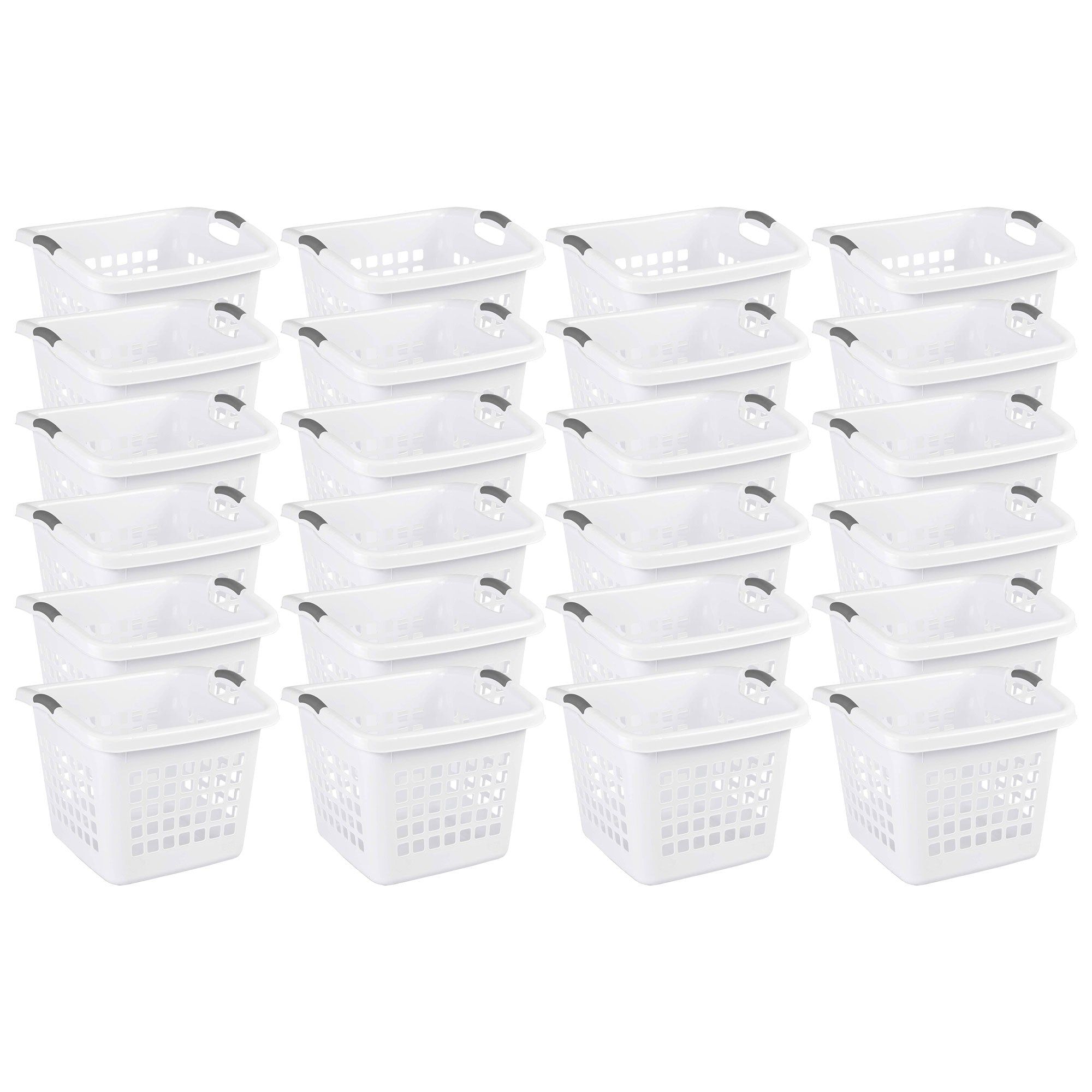 Sterilite Ultra 1.75 Bushel Plastic Laundry Basket Hamper w/ Handles (24 Pack)