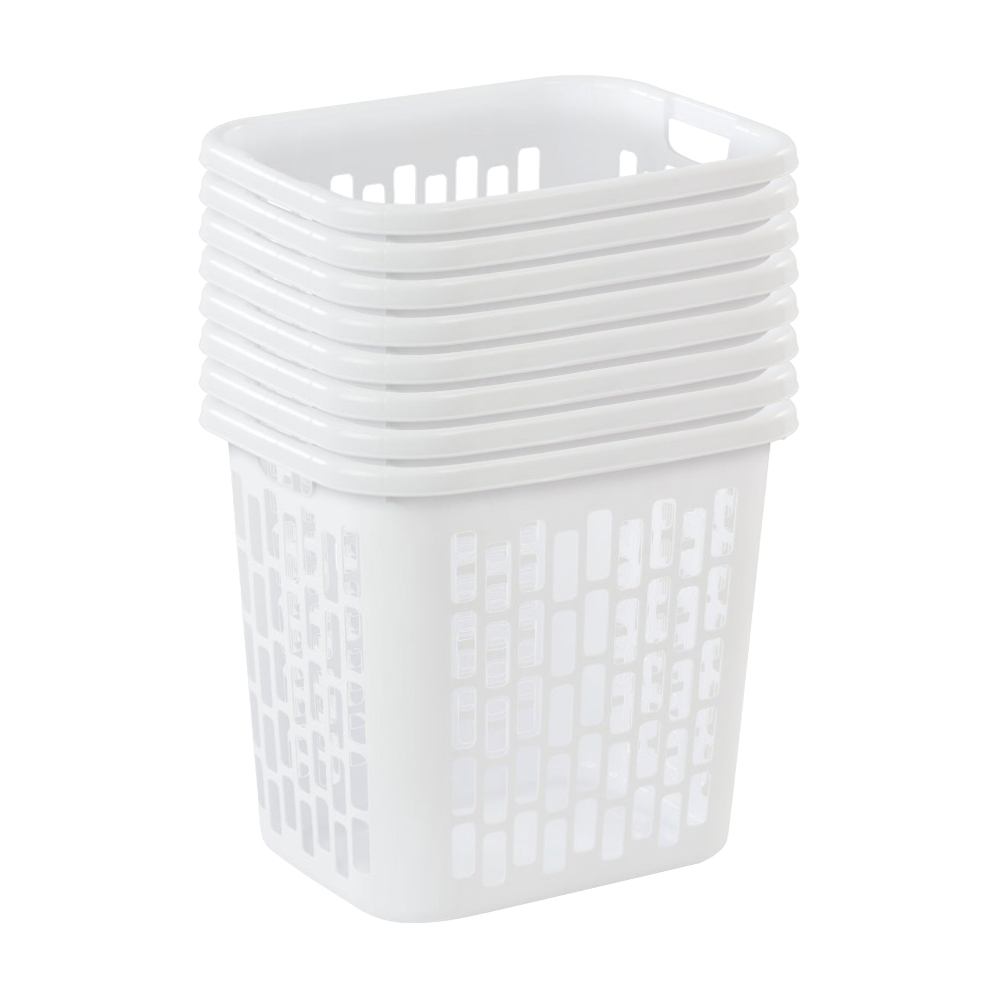 Sterilite Ultra Easy Carry Plastic Dirty Clothes Laundry Basket Hamper, (8 Pack)