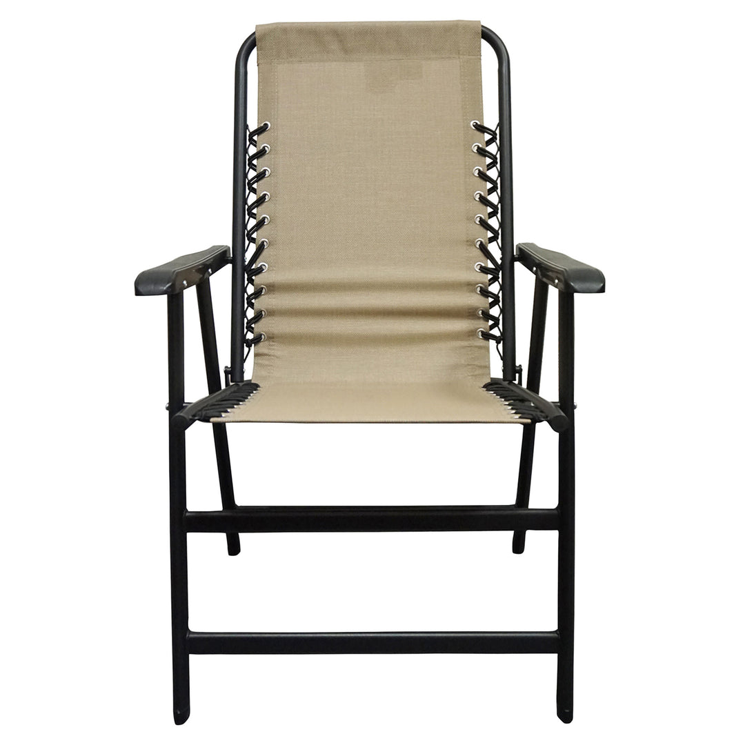 Caravan Canopy Infinity Suspension Portable Folding Sports Chair, Regular, Beige - VMInnovations