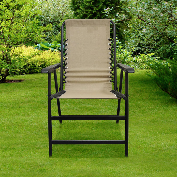 Caravan Canopy Infinity Suspension Portable Folding Sports Chair, Regular, Beige - VMInnovations