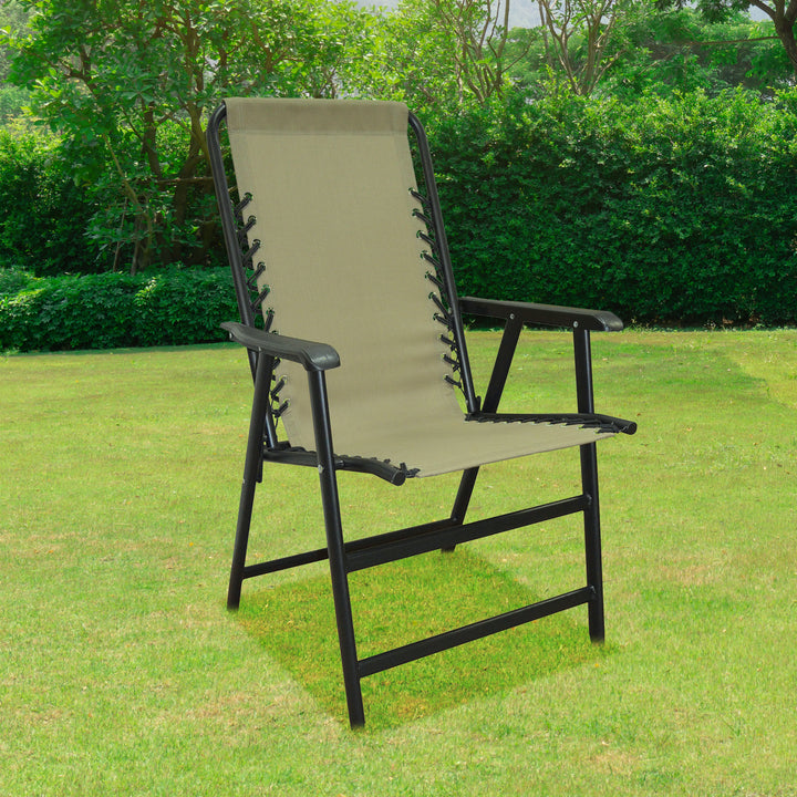 Caravan Canopy Infinity Suspension Portable Folding Sports Chair, Regular, Beige - VMInnovations