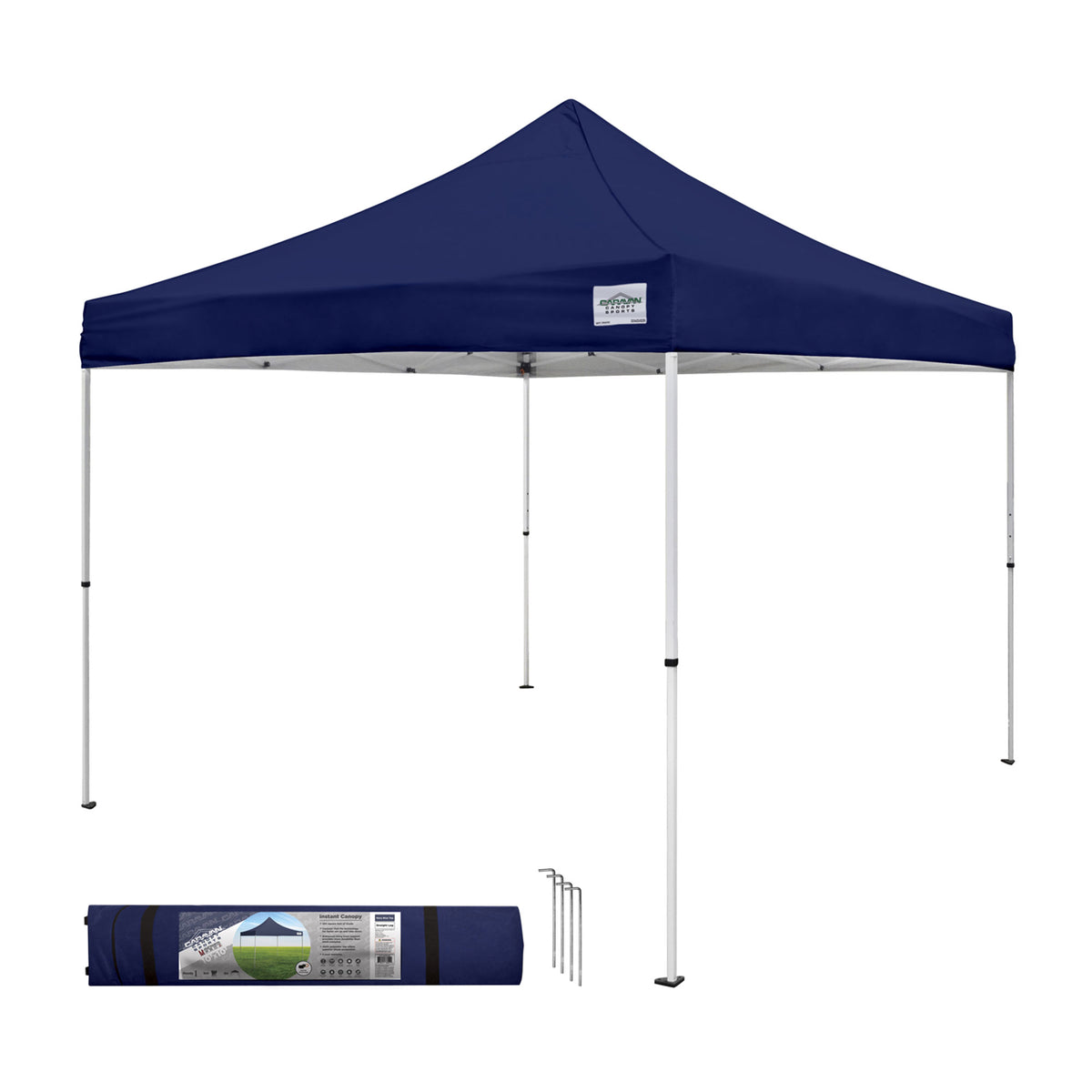 M Series Pro 2 10 x 10 Foot Shade Tent w/ Roller Bag, Navy Blue (Open Box)