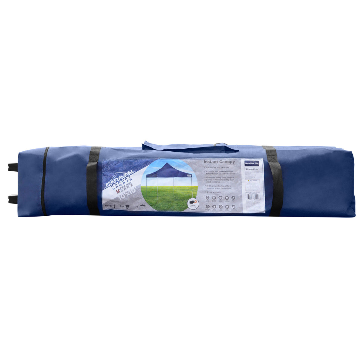 M Series Pro 2 10 x 10 Foot Shade Tent w/ Roller Bag, Navy Blue (Open Box)