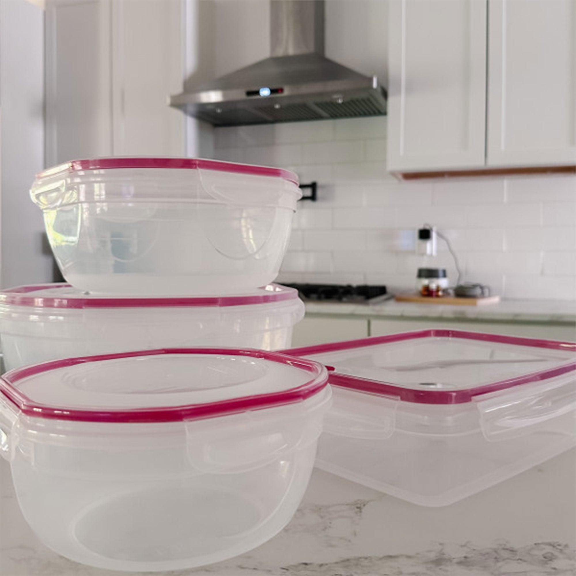 Sterilite Ultra Seal 4.7 Qt Plastic Food Storage Bowl Container w/ Lid (12 Pack) - VMInnovations