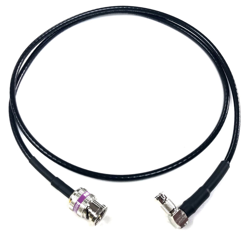 Custom Cable Connection 2 Foot Male to Micro BNC Right Angle Video Adapter Cable