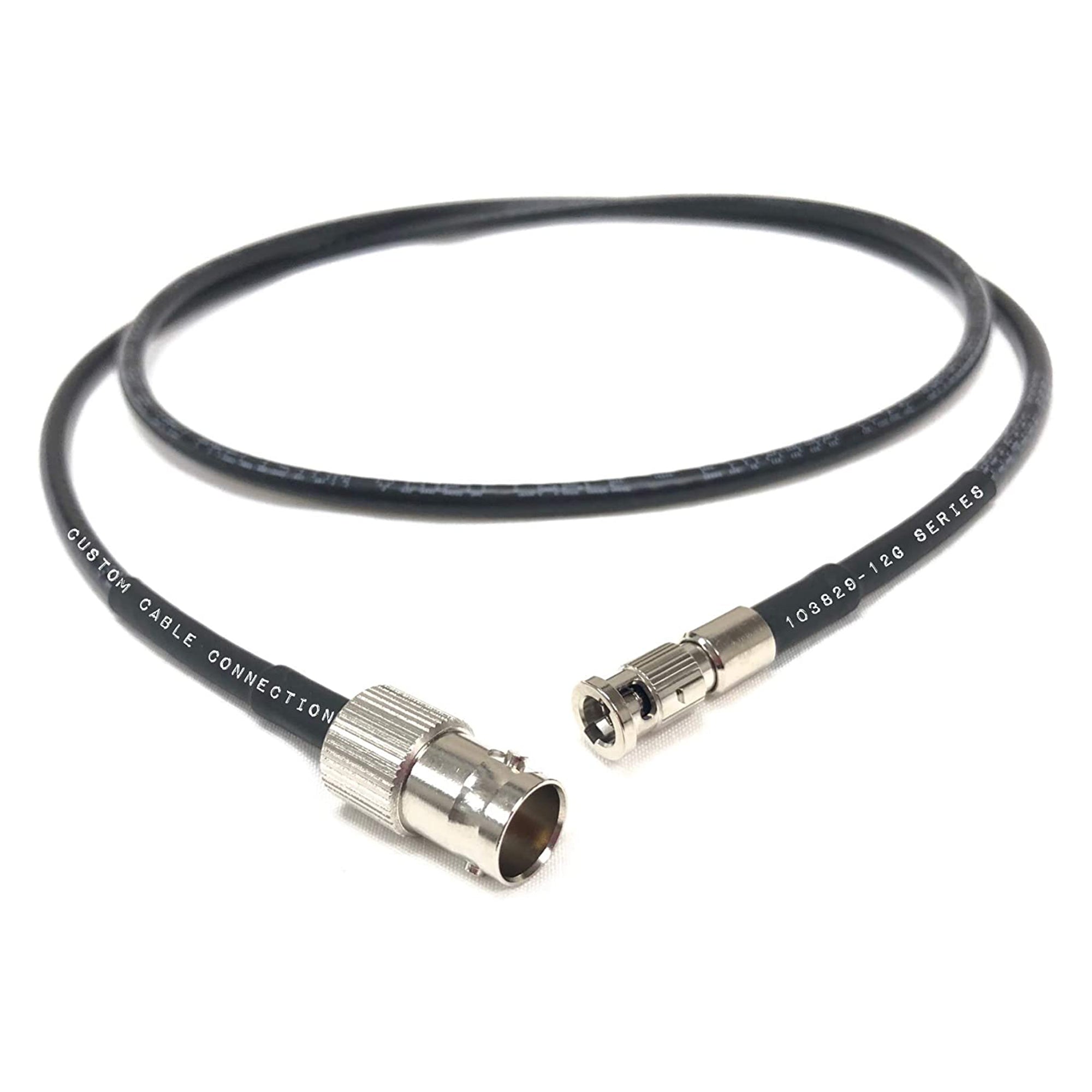 Custom Cable Connection 5 Foot BNC to Micro BNC Female Ended Video Adapter Cable