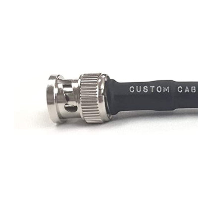 Custom Cable Connection 30 Ft Male to Male BNC HD-SDI Belden Video Cable, Black