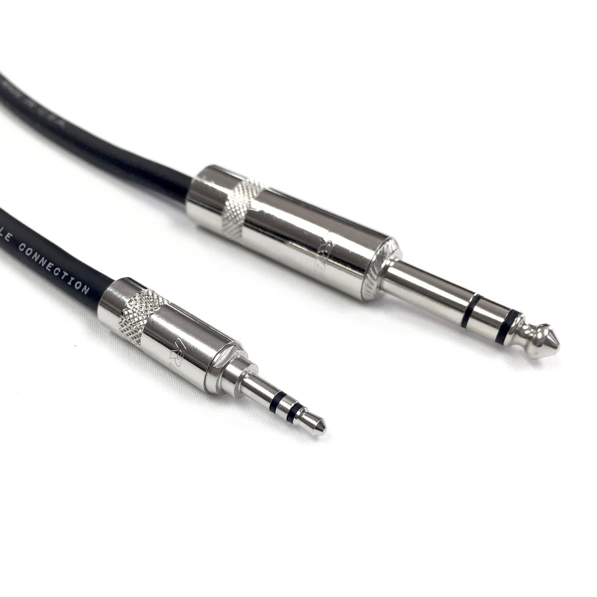 Custom Cable Connection 100 Foot 3.5MM to 0.25" TRS Stereo Audio Balanced Cable
