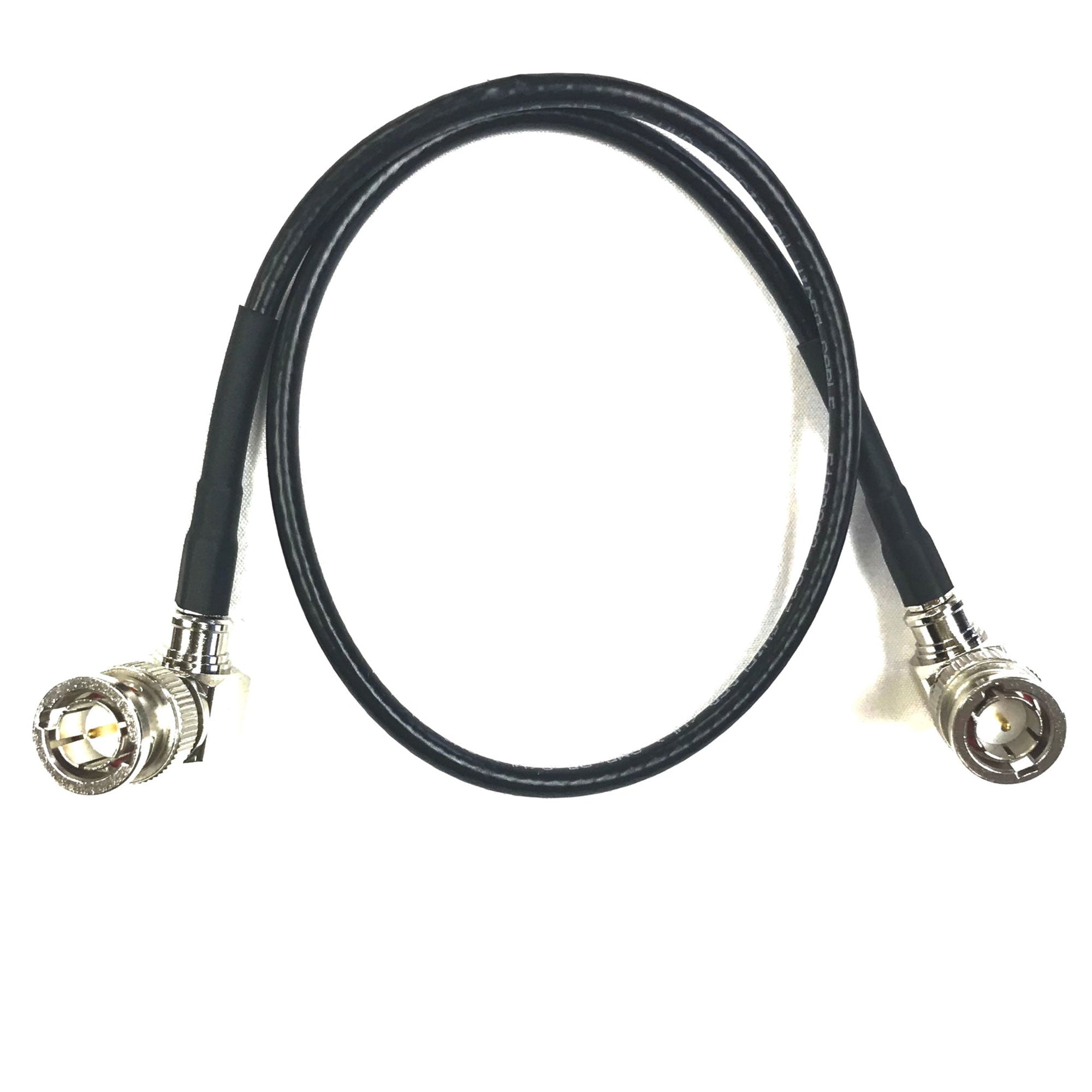 Custom Cable Connection 115263-1-12G BNC Right Angle Male to Male Cable, 1 Foot