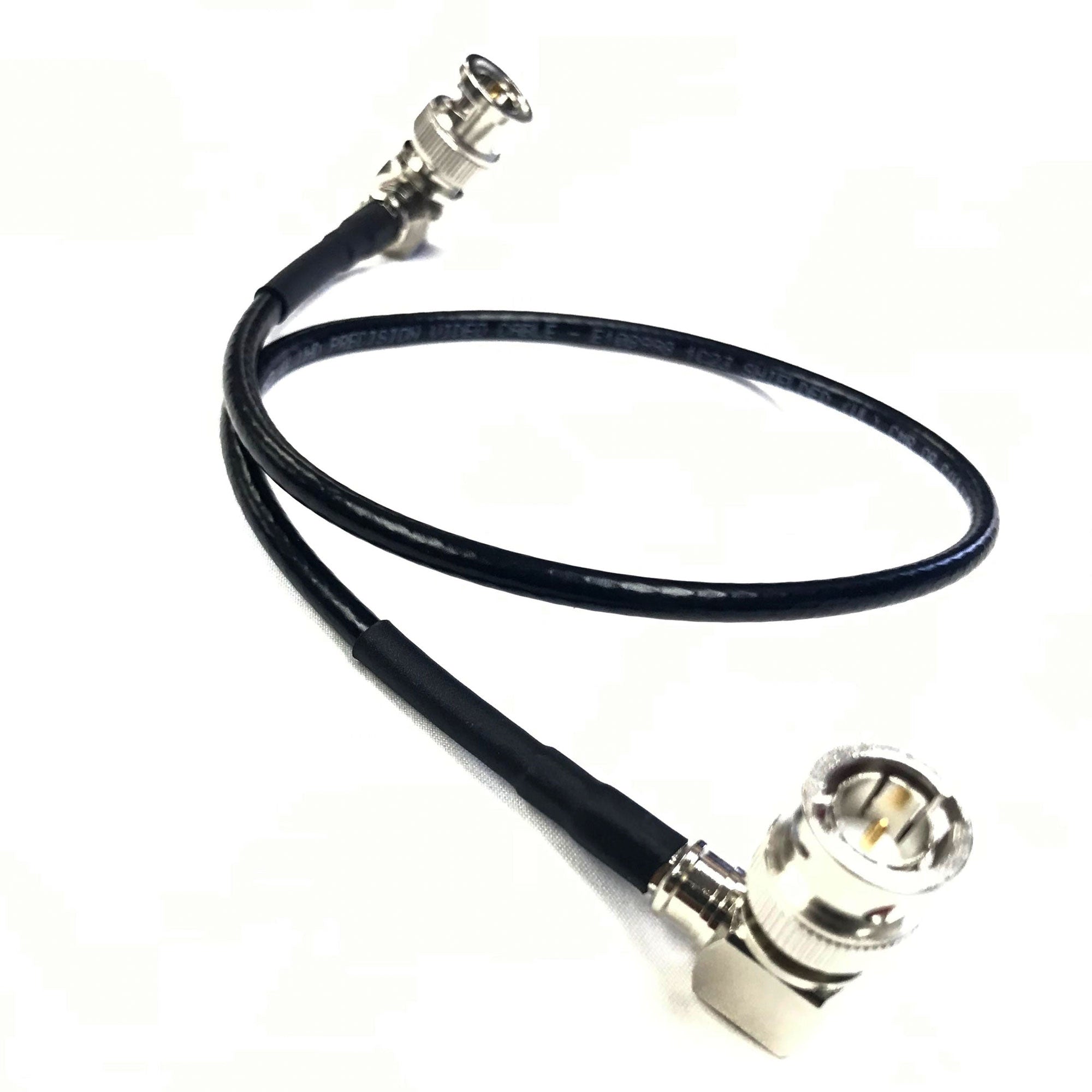 Custom Cable Connection 115263-1-12G BNC Right Angle Male to Male Cable, 1 Foot