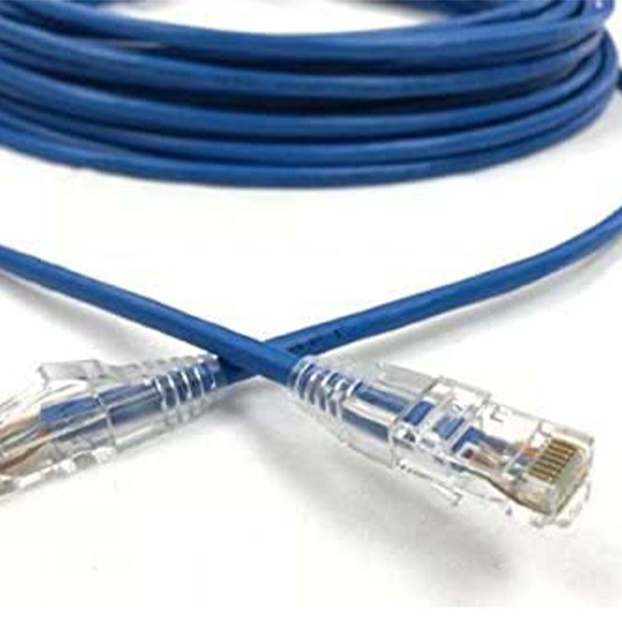 Custom Cable Connection 35 Foot 550 MHz Cat 6 Ethernet Patch Plenum Cable, Blue - VMInnovations