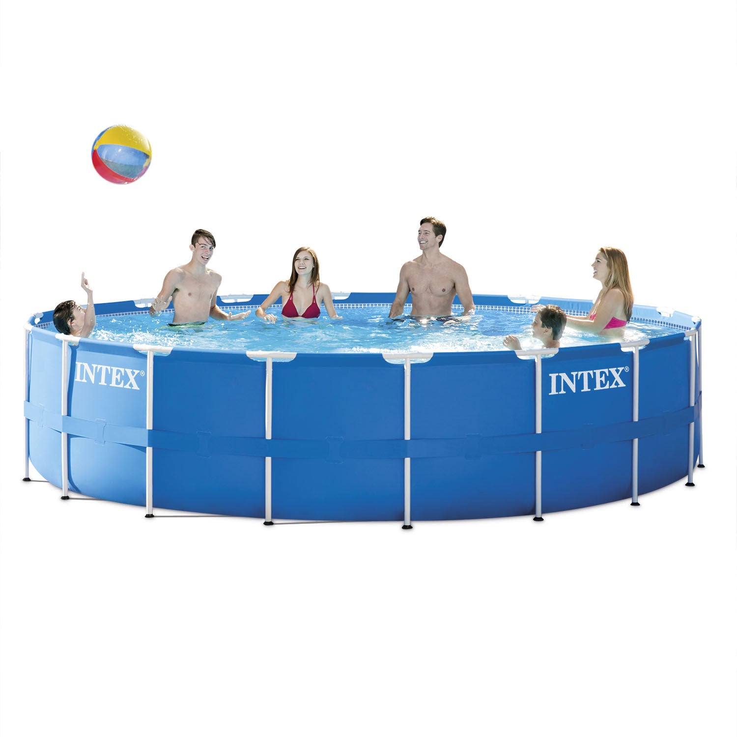 Intex 18' x 48" Metal Frame Swimming Pool Set with 1500 Pump 28251EH (Open Box)