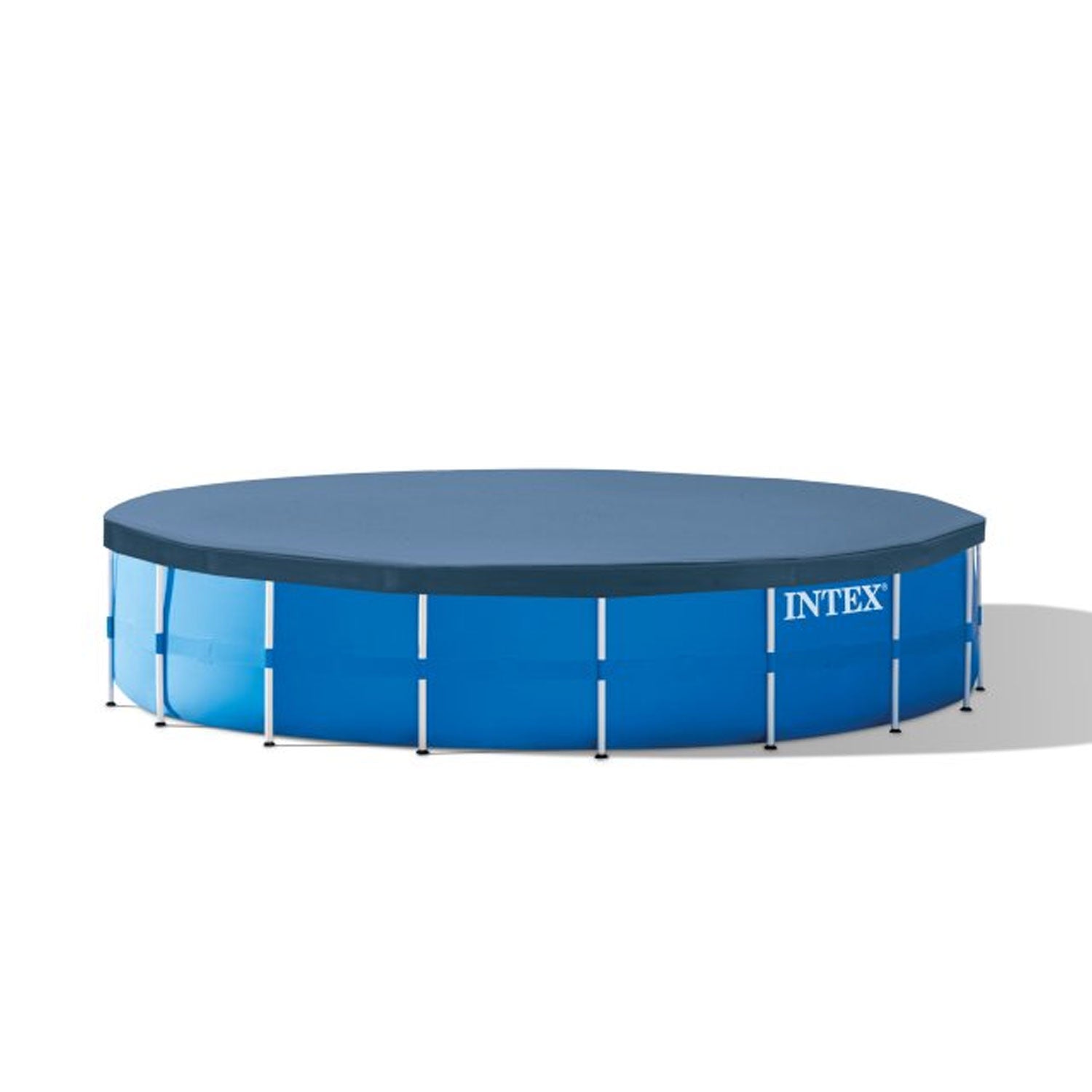 Intex 18'x48" Metal Frame Above Ground Pool Set w/ Pump Ladder Cover (Open Box)