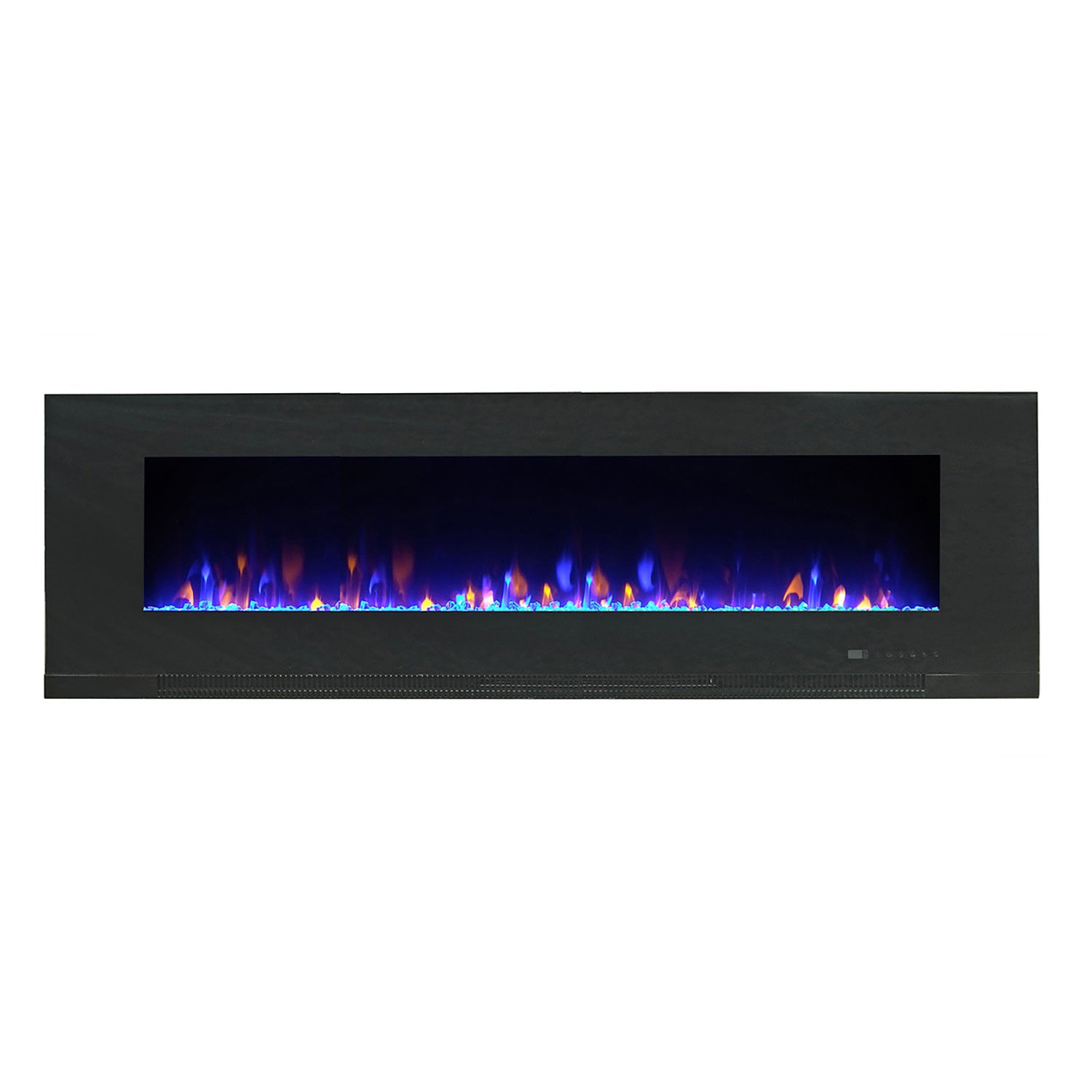 Paramount Mirage 60 Inch Wall Mounted Electric LED Flame Effect Fireplace, Black