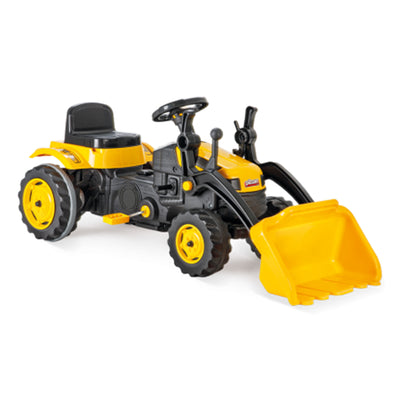 Pilsan Children's Pedal Operated Ride On Tractor w/ Bucket Front Loader, Yellow