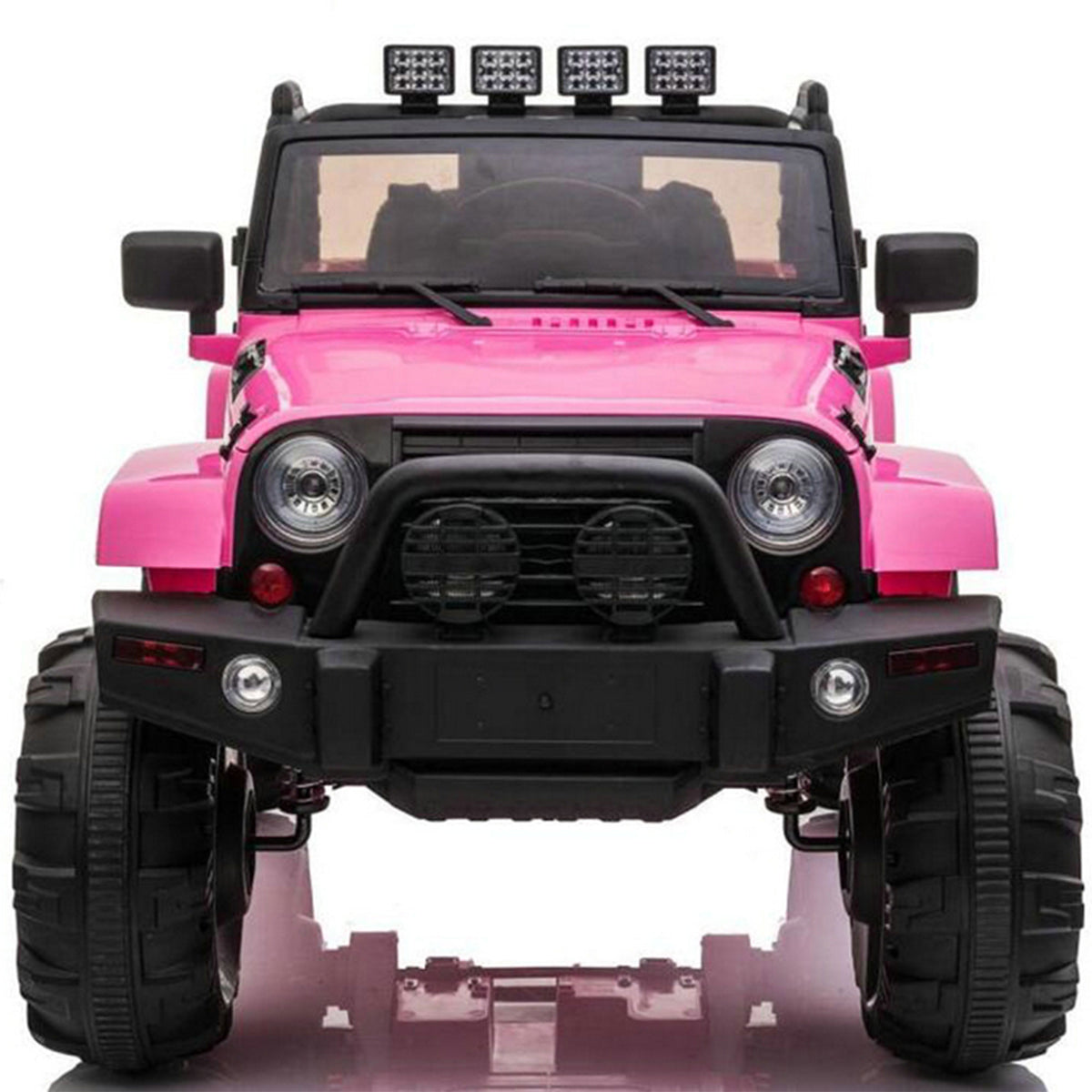 TOBBI 12V Kids Electric Battery Powered Wrangler Ride On Toy with Remote, Pink