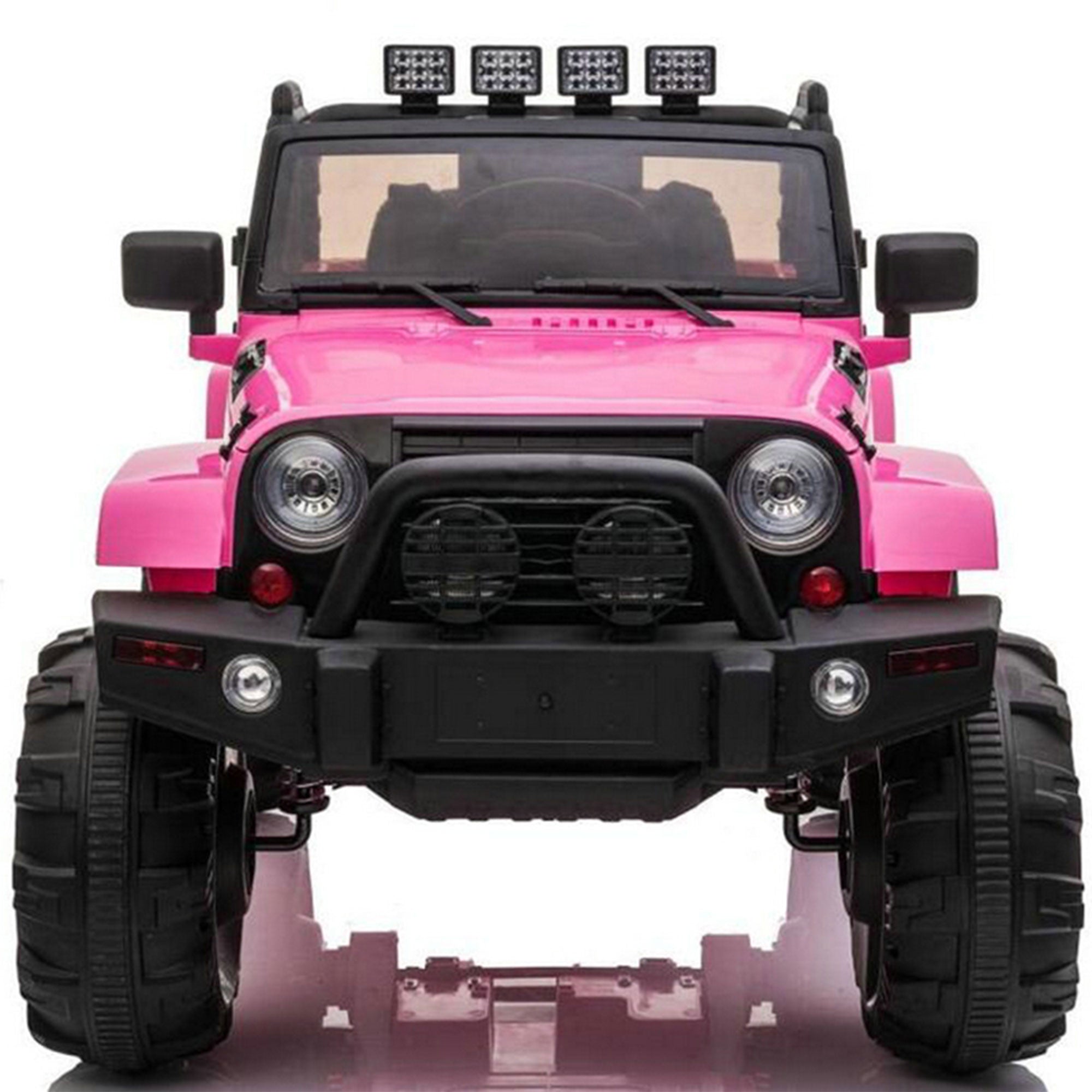 TOBBI 12V Kids Electric Battery Powered Wrangler Ride On Toy with Remote, Pink