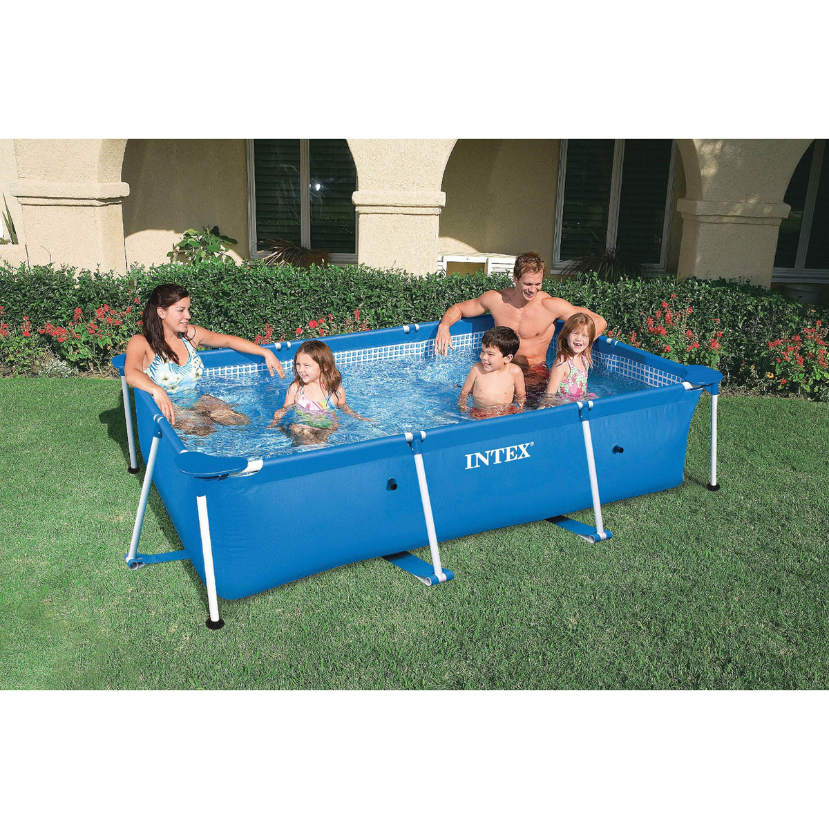 Intex 86 x 23" Frame Above Ground Baby Splash Swimming Pool & Chlorine Tabs