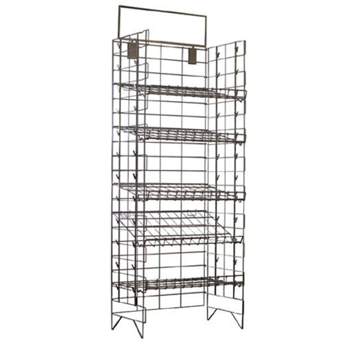 Only Garment Racks 08-407BLK Steel Potato Chip Rack with 5 Shelves and 48 Clips