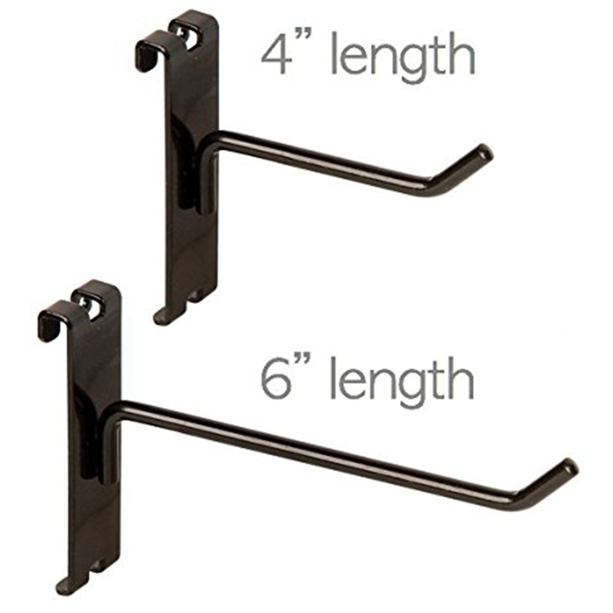 Only Garment Racks 4" Gridwall Hook-25 Pack & 6" Gridwall Hook-25 Pack(Open Box) - VMInnovations