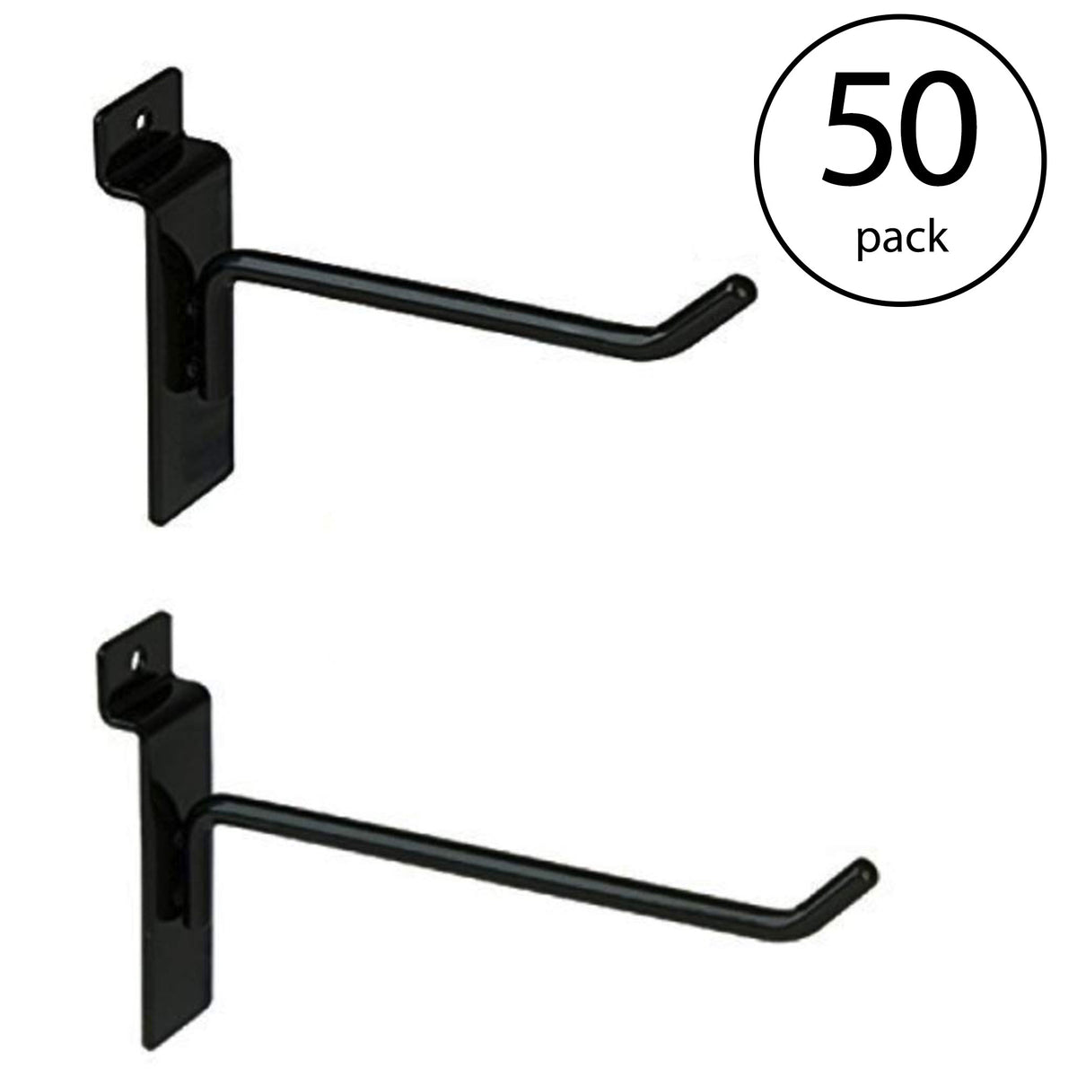 Only Garment Racks Hooks for Slatwall Panels, 4in 25-Pk & 6in 25-Pk (Open Box)