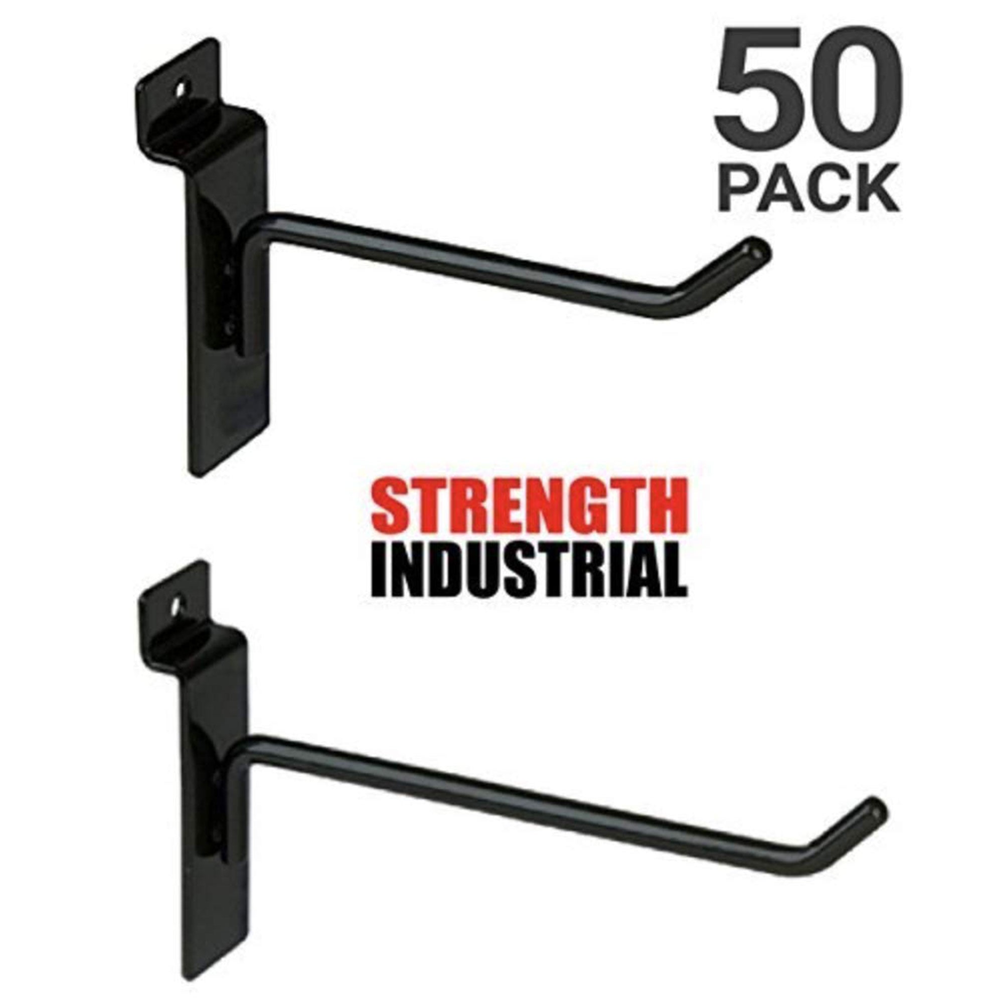 Only Garment Racks Hooks for Slatwall Panels, 4in 25-Pk & 6in 25-Pk (Open Box)