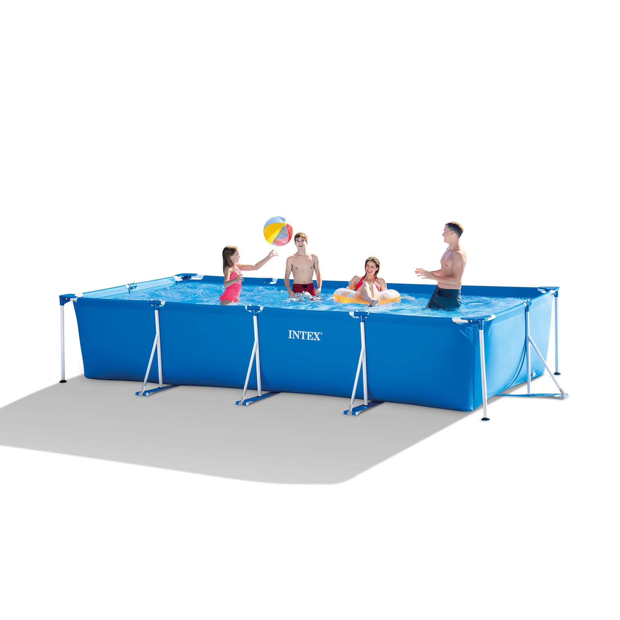Intex 14ft x 33in Above Ground Backyard Swimming Pool w/ Filter & Chlorine Tabs - VMInnovations
