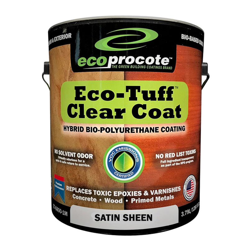 EcoProCote Wood Floor/Concrete Finish and Sealer, 1 Gallon, Satin (Open Box)
