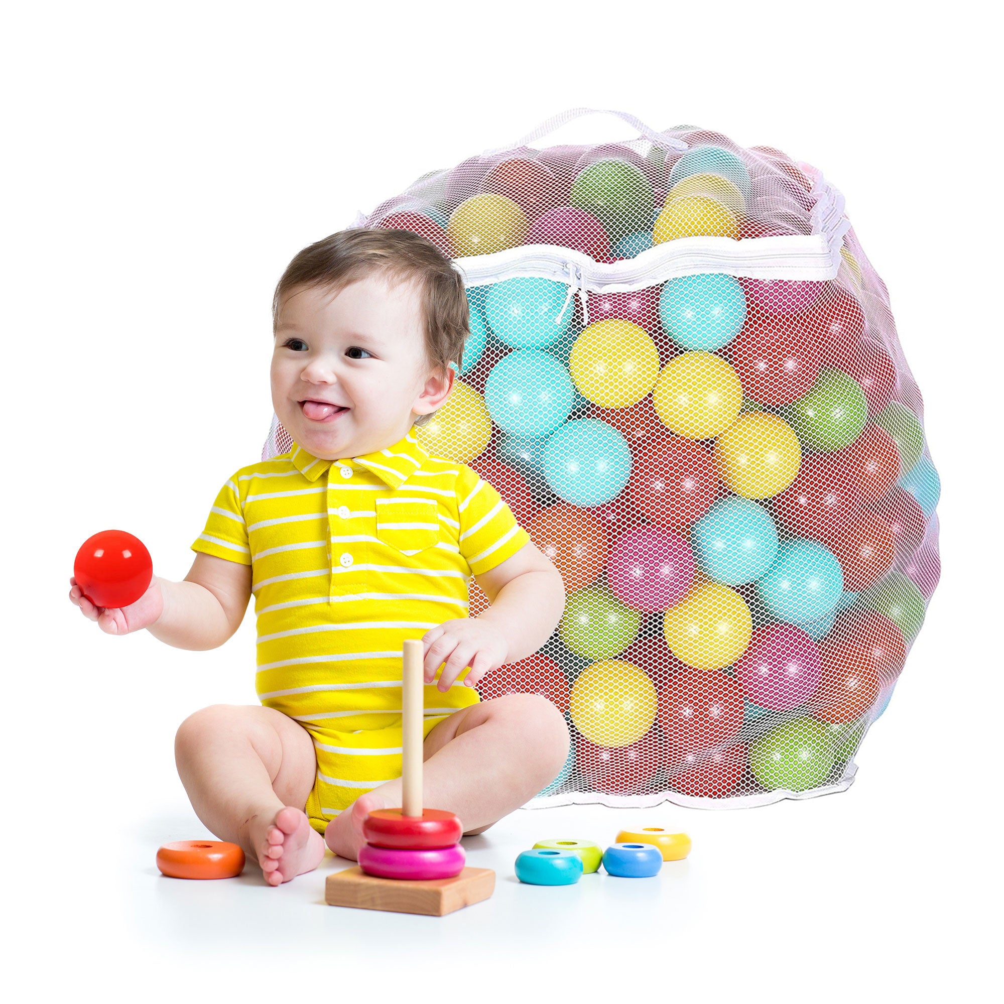 BalanceFrom Fitness 2.3 In Crush Proof Play Pit Balls w/ Storage Bag (For Parts) - VMInnovations