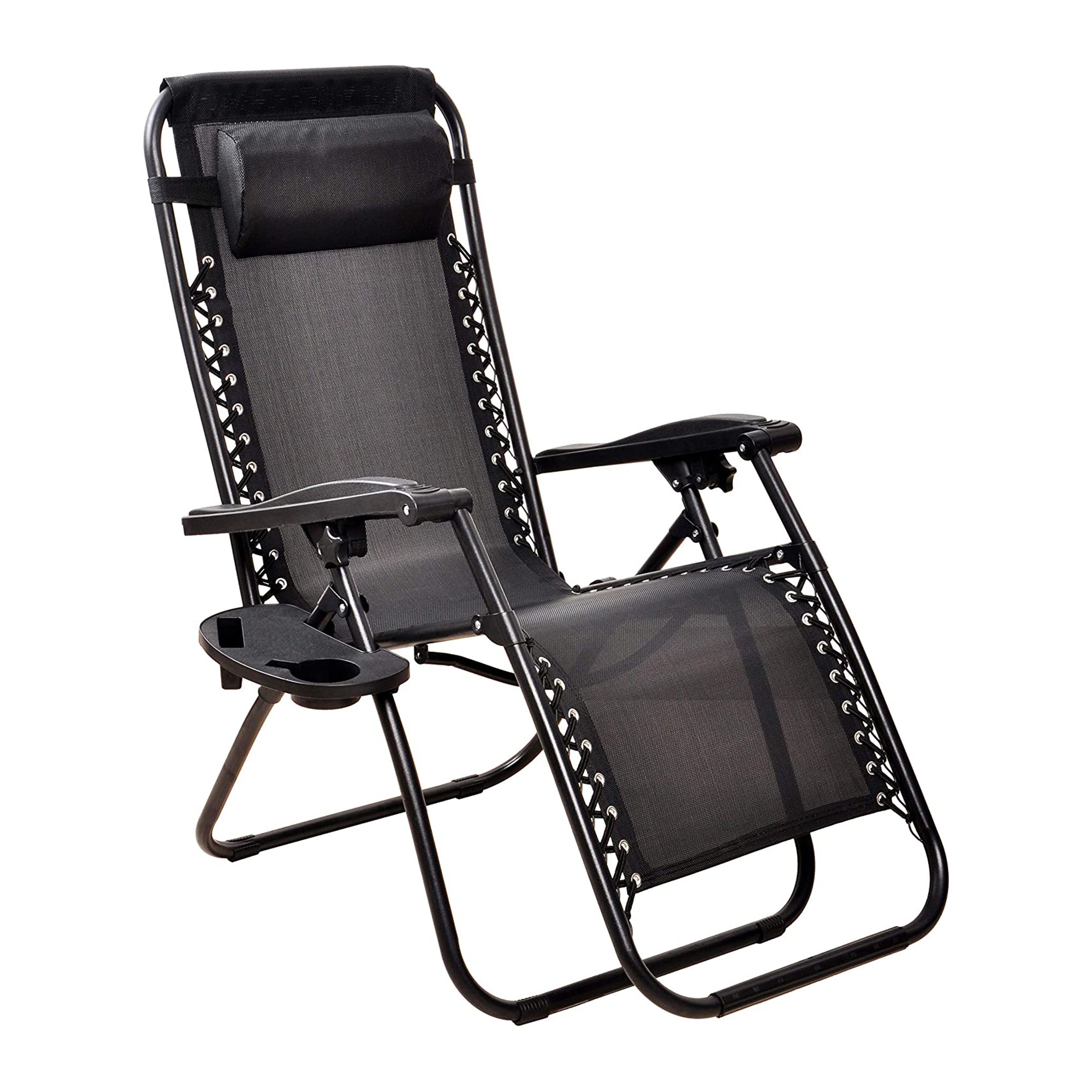 Elevon Adjustable Zero Gravity Recliner Lounge Chair for Outdoor Deck, Black - VMInnovations