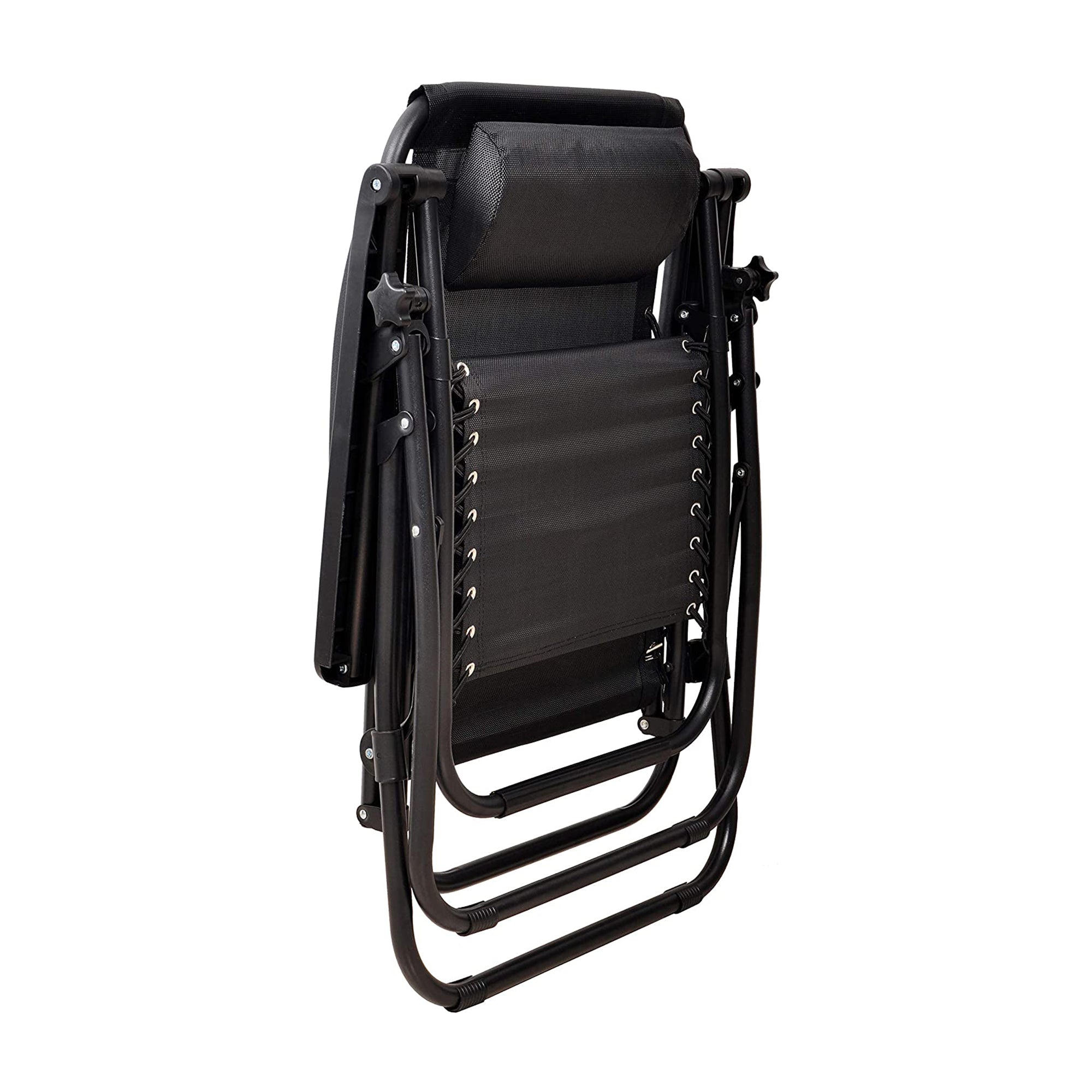 Elevon Adjustable Zero Gravity Recliner Lounge Chair for Outdoor Deck, Black - VMInnovations