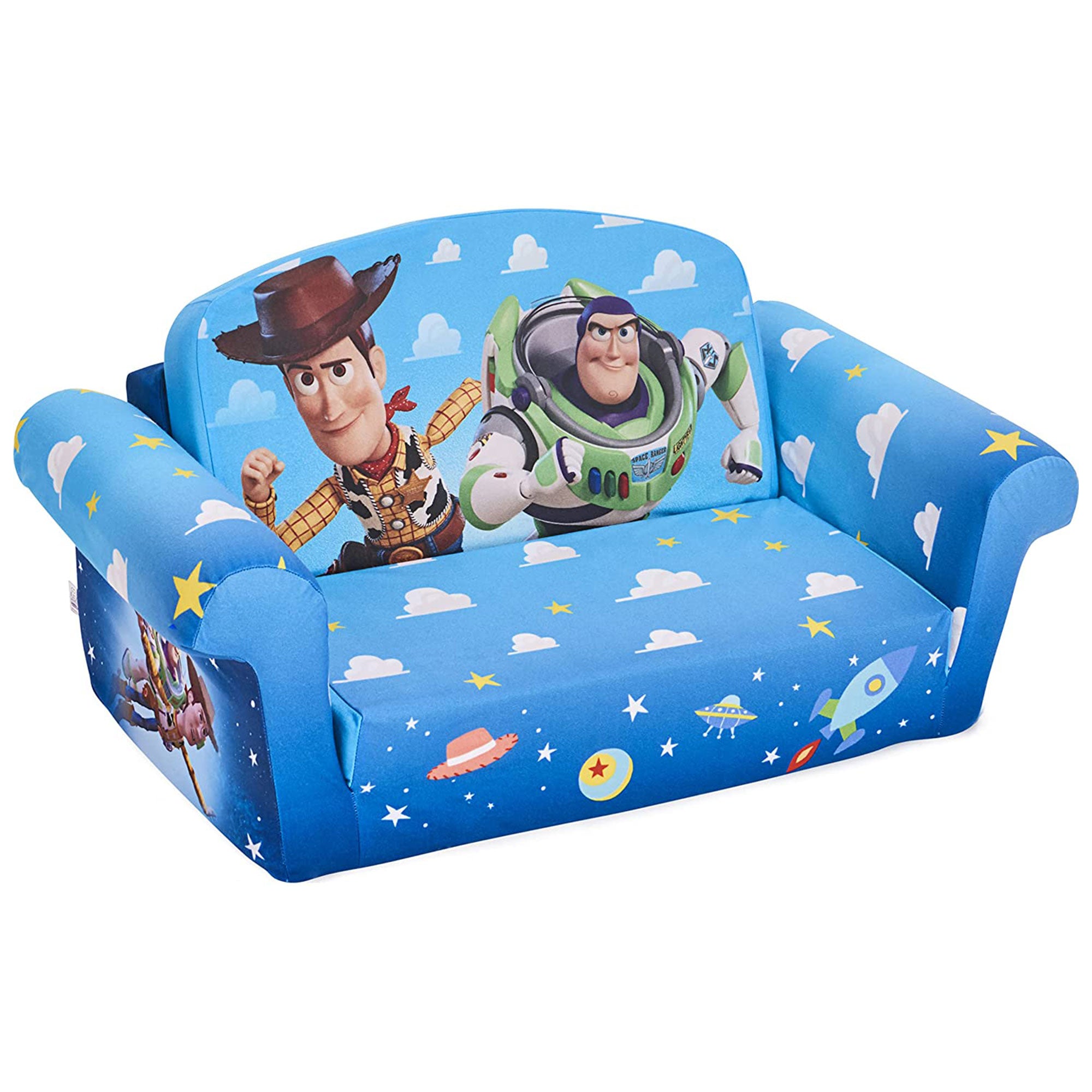 Marshmallow Furniture 2 Pack Kids 2-in-1 Flip Open Foam Sofa Bed, Toy Story - VMInnovations