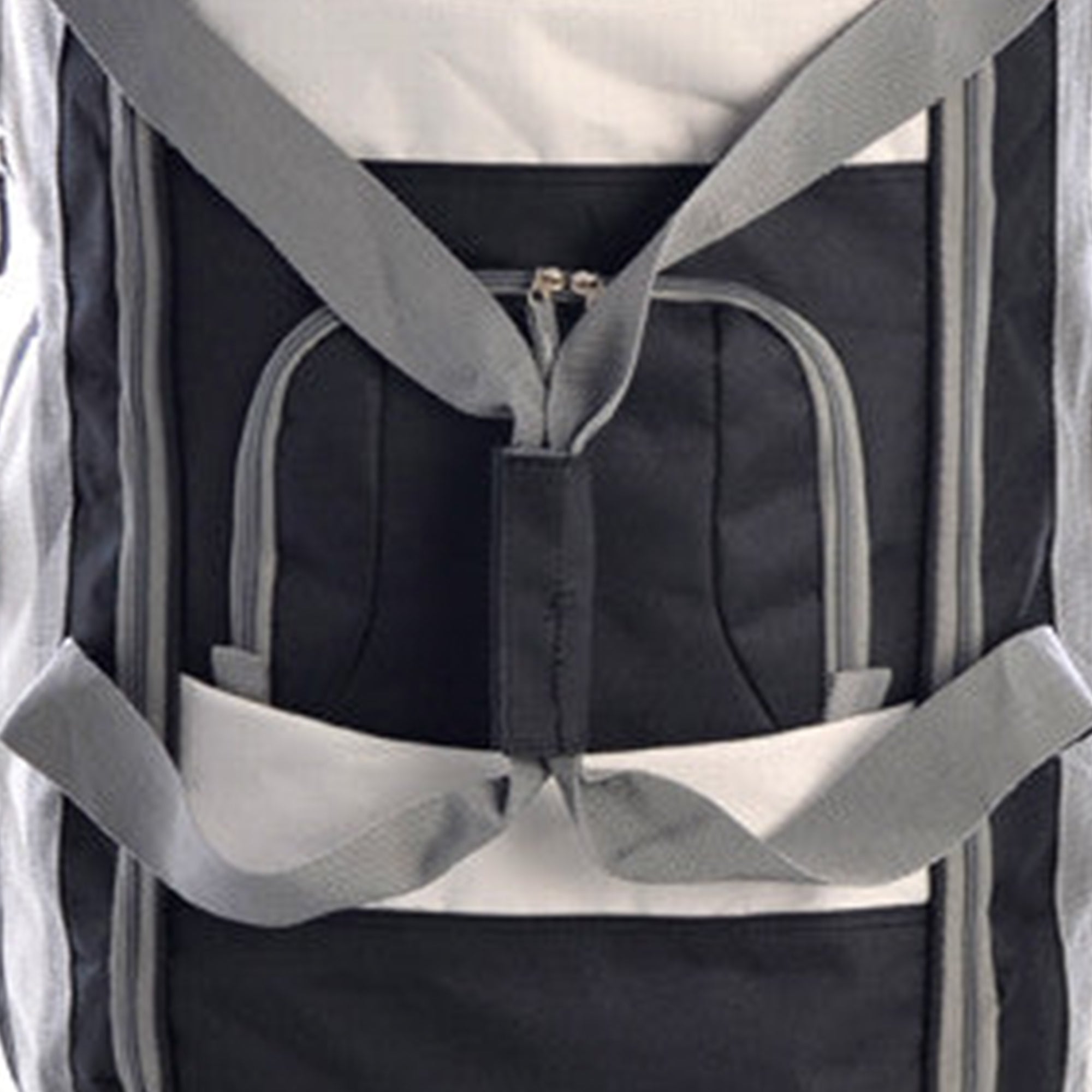 33 Inch 8 Pocket U Shape Rolling Duffel Bag w/ Retractable Handle, Black (Used) - VMInnovations