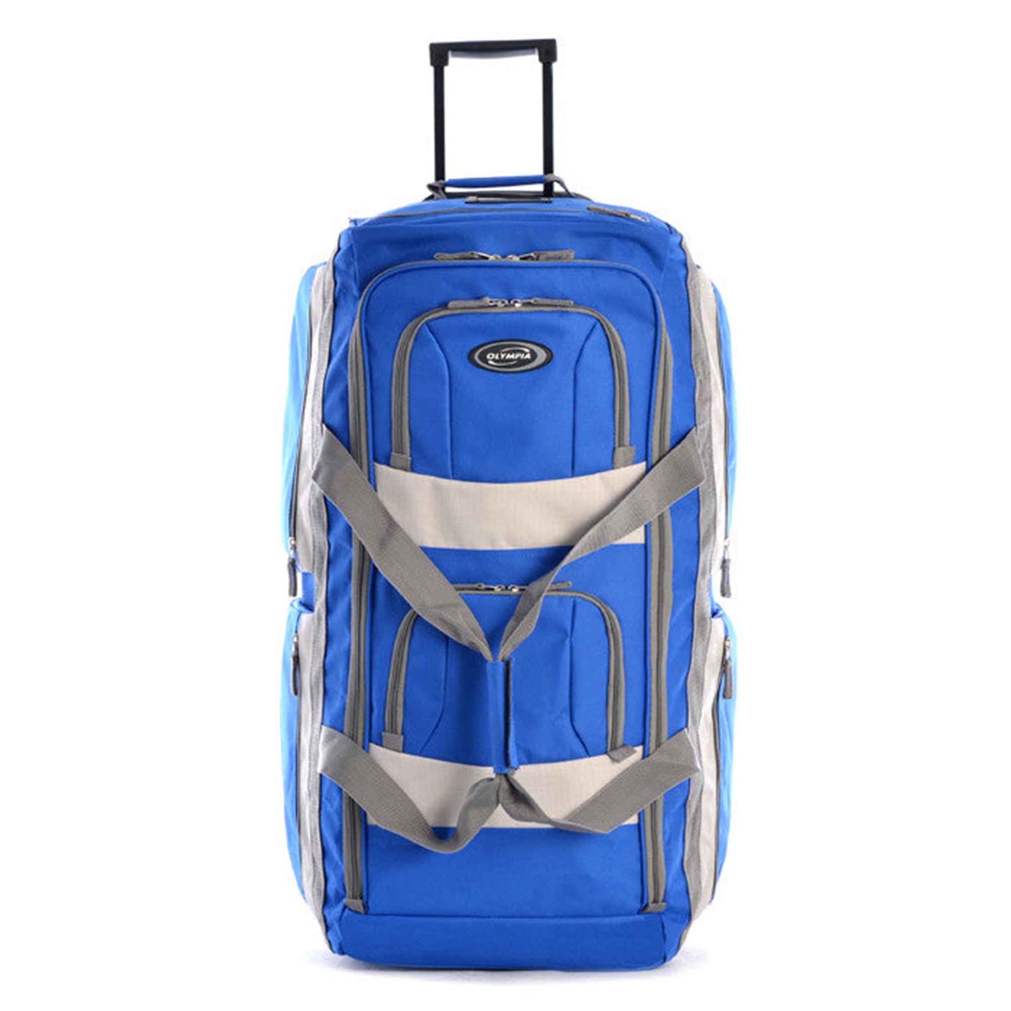 Olympia 29" 8 Pocket U Shape Rolling Duffel Bag w/ Handle, Blue (Open Box) - VMInnovations