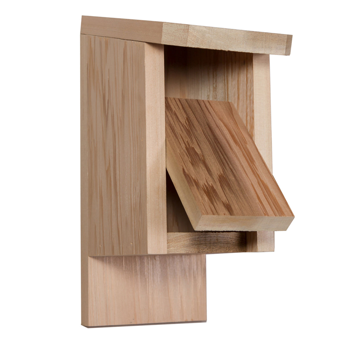 All Things Cedar Bluebird Nesting Bird House with Pivoting Door and Landing Roof