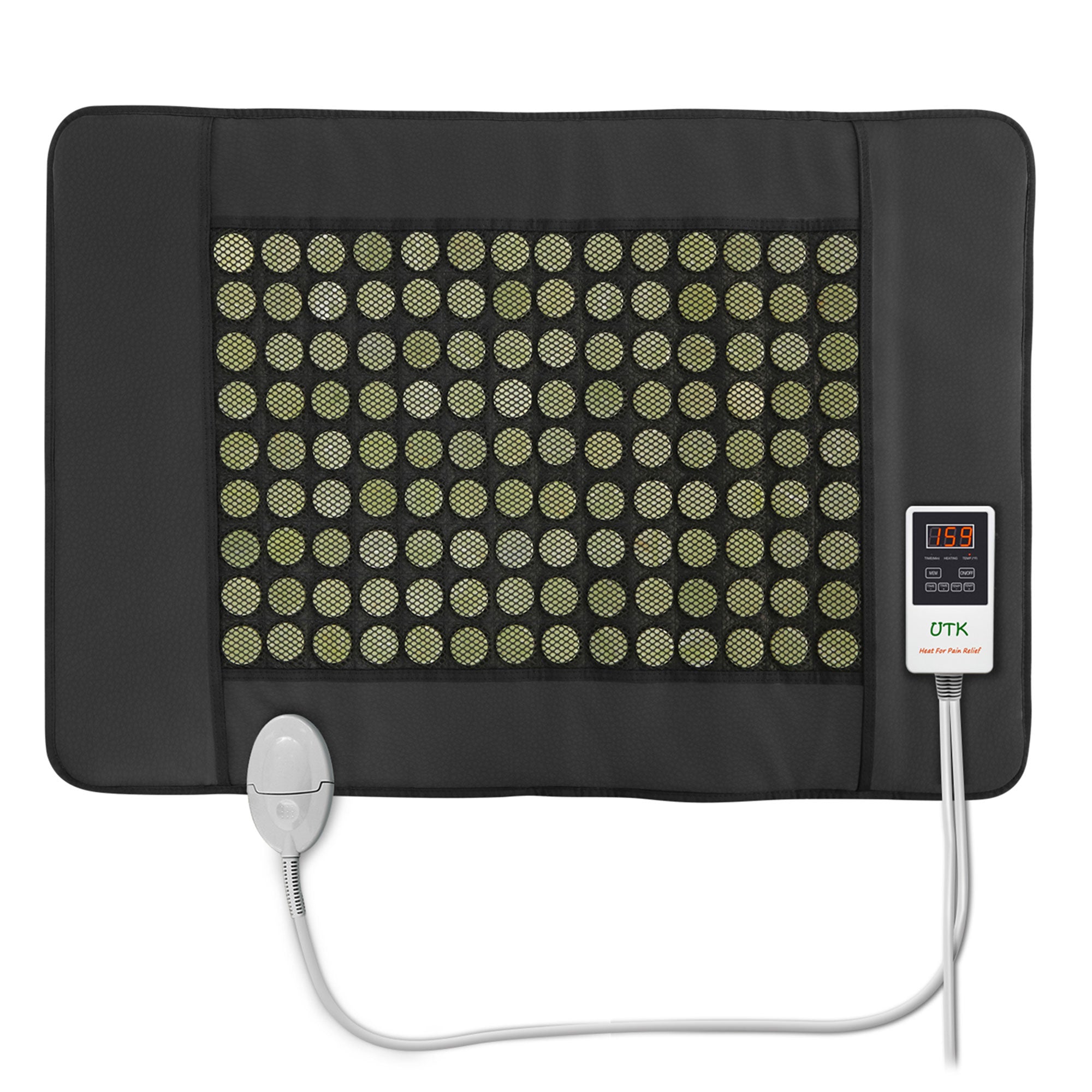 UTK 31 x 21 Jade Stone Infrared Pain Relief Heating Pad w/ Controller (Open Box) - VMInnovations