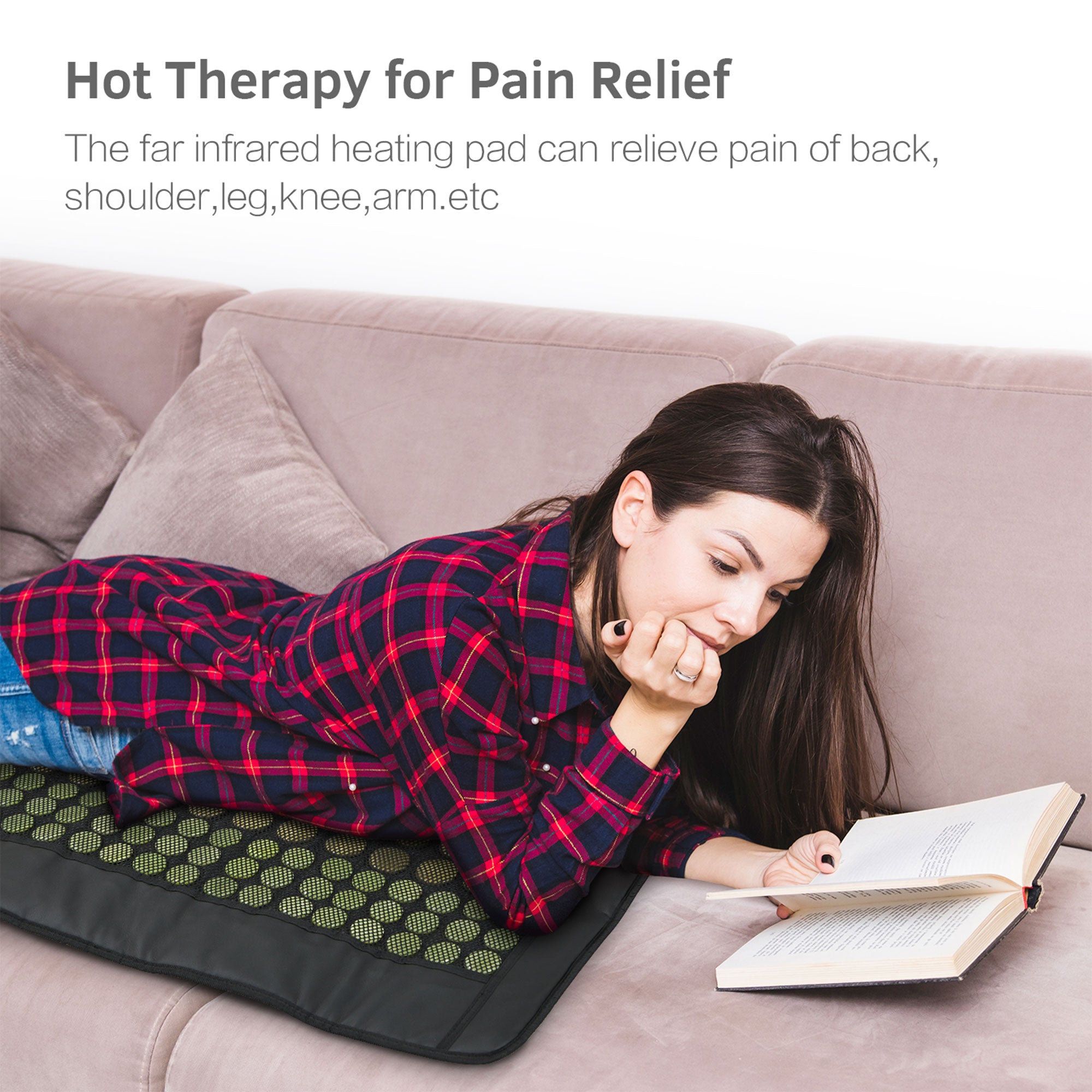 UTK 21 x 31 Inch Infrared Heating Pad w/Natural Jade & Tourmaline Stones (Used) - VMInnovations