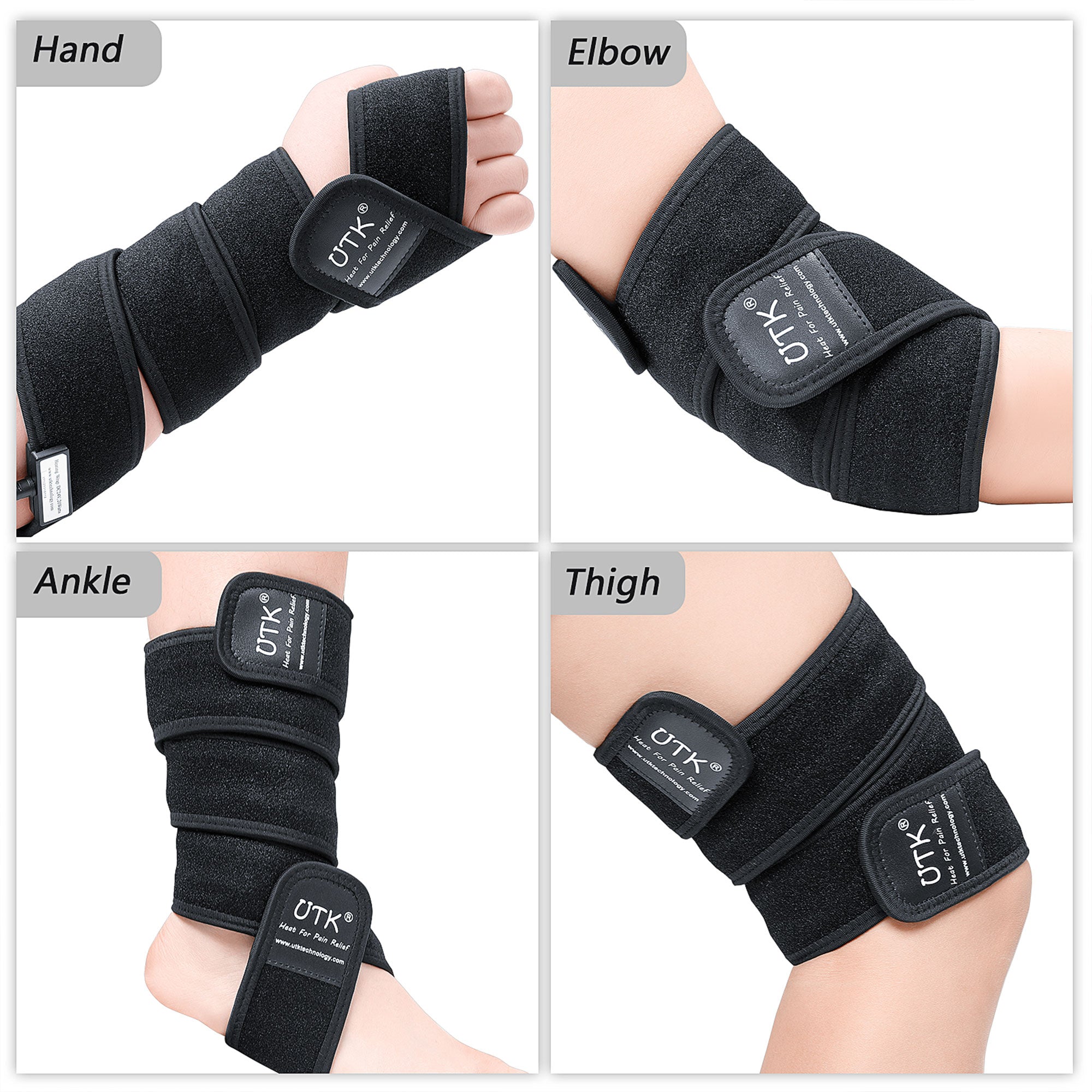 UTK Infrared Wrist, Arm and Ankle Pain Relieving Heating Wrap with Jade Stones