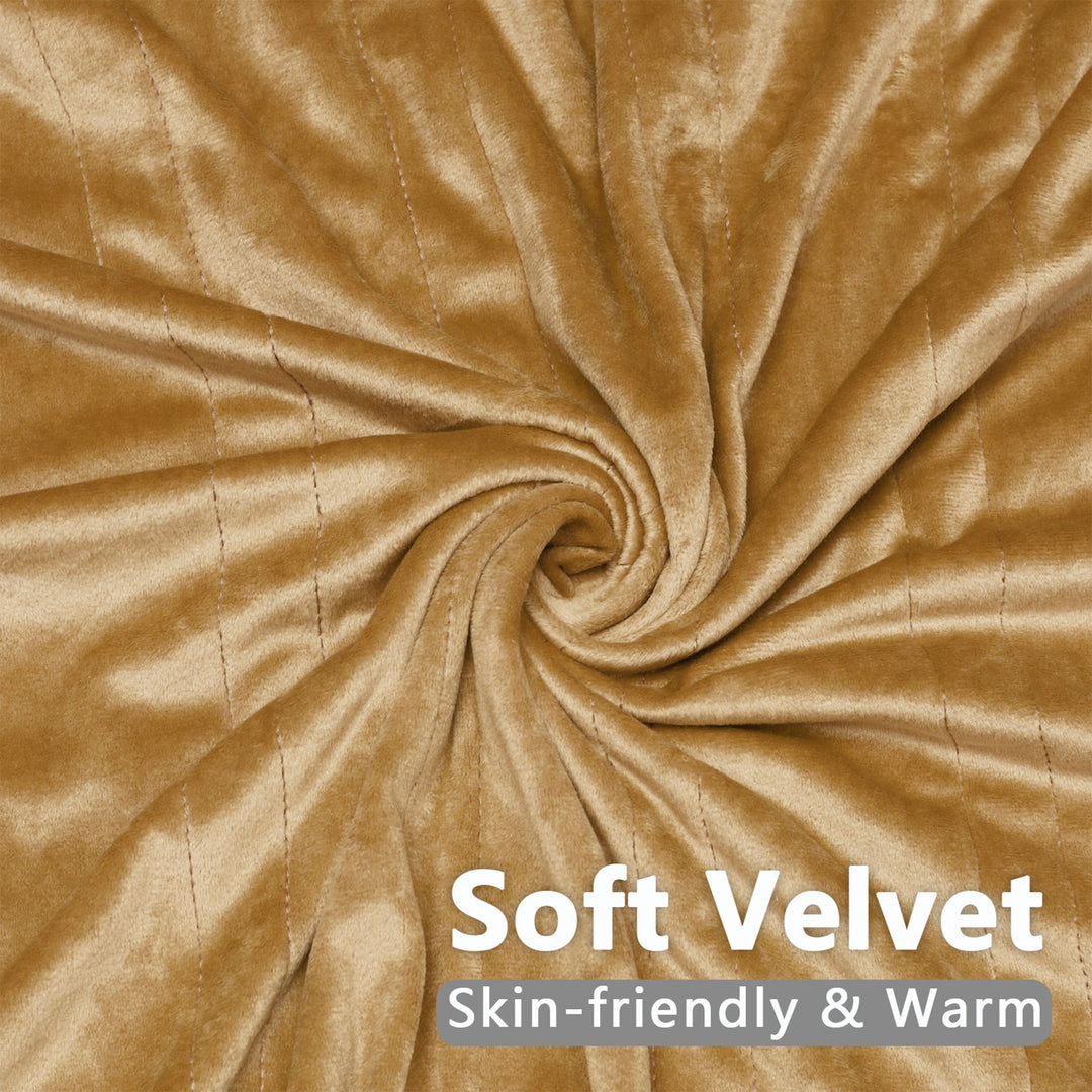 nalax Electric Fast Heating Full Body Throw Blanket with 6 Heat Levels, Brown - VMInnovations