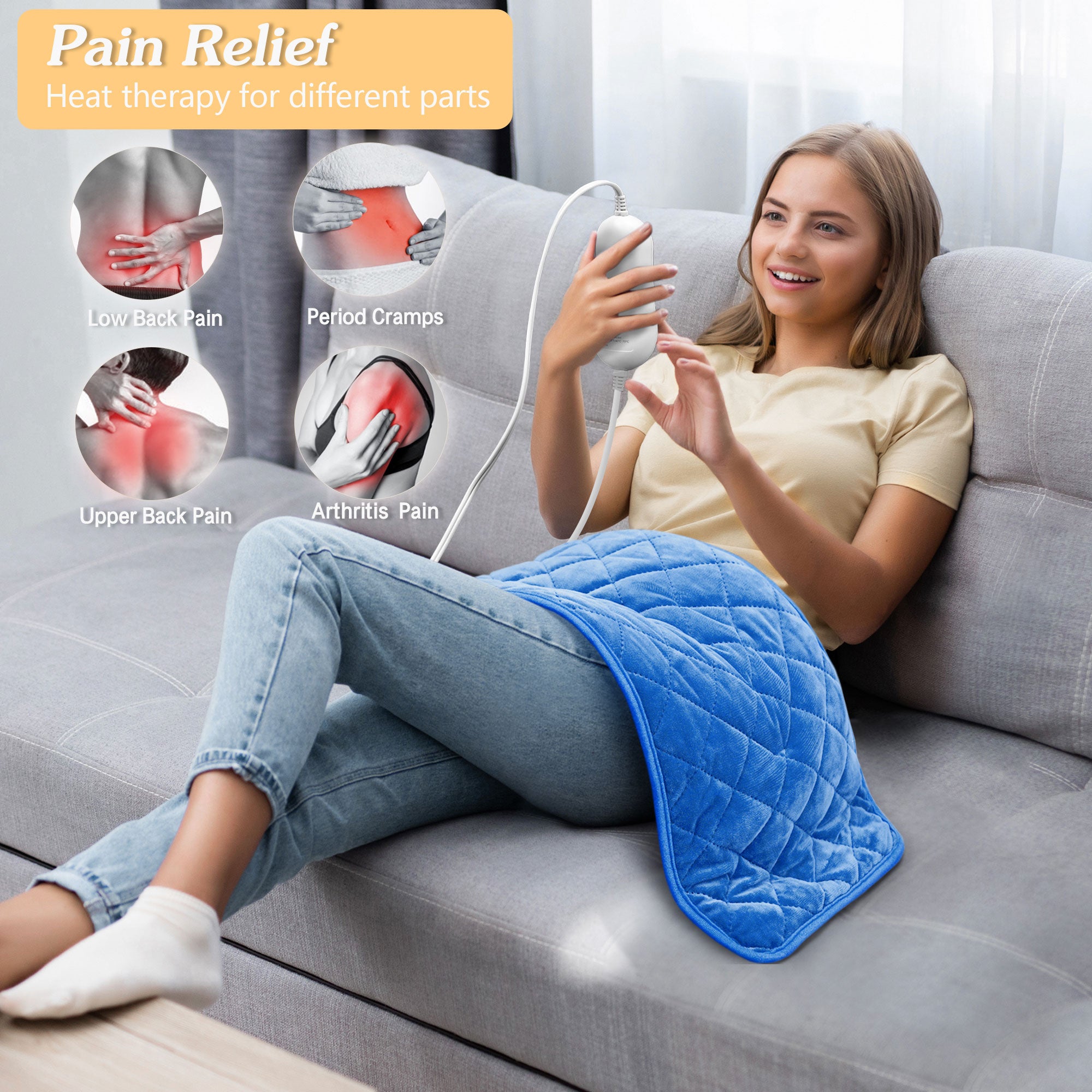 Nalax Weighted Electric Heating Pad w/Wired Controller (Open Box) - VMInnovations